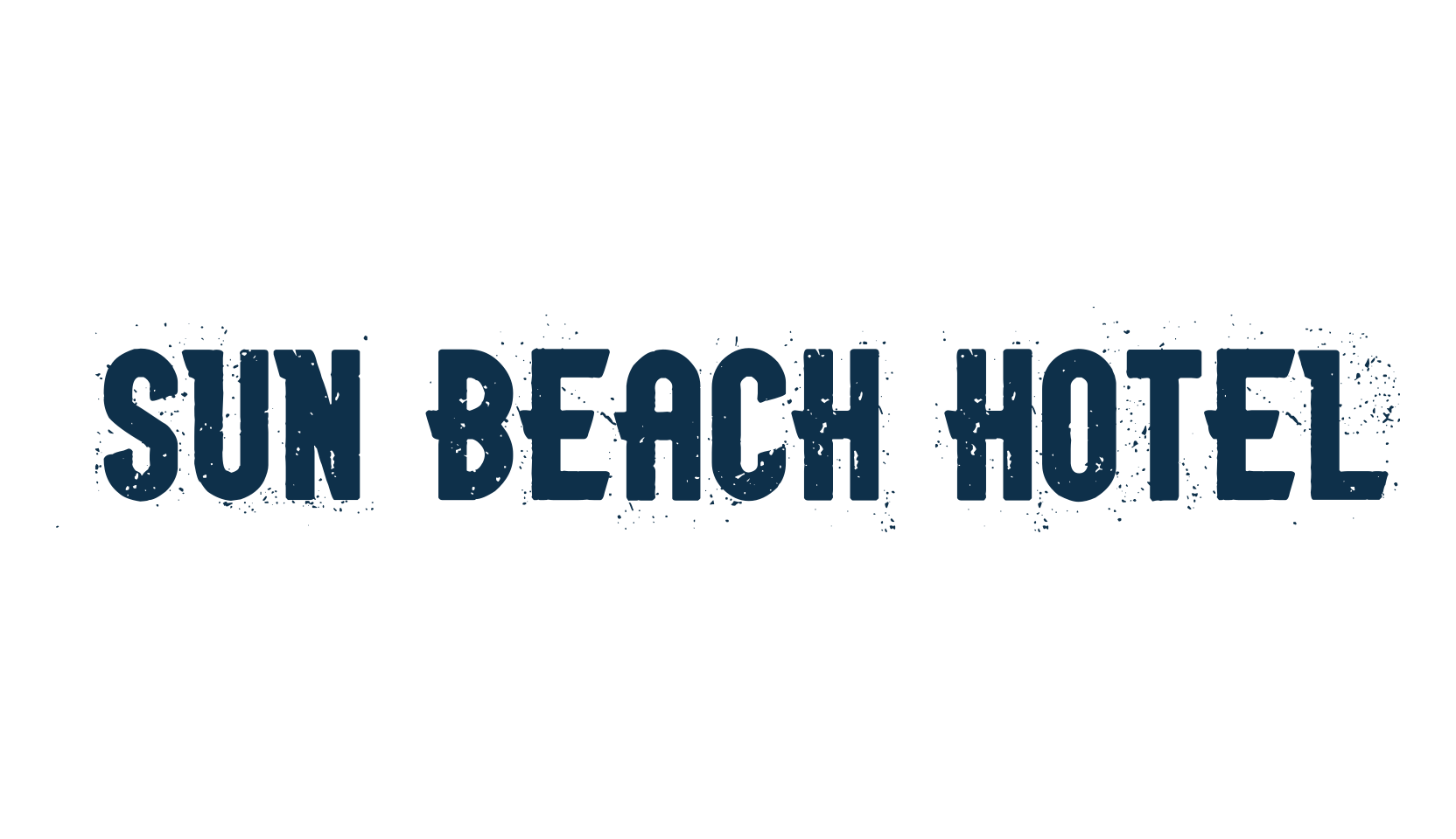 Sun Beach Hotel, fancy eroded decorative font preview