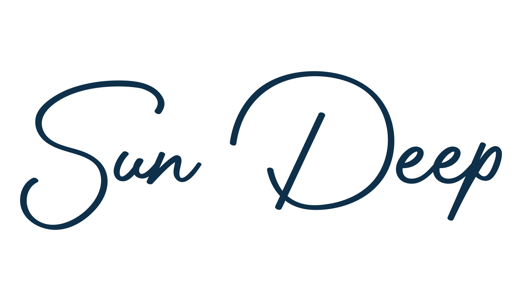 Sun Deep, handwriting font preview