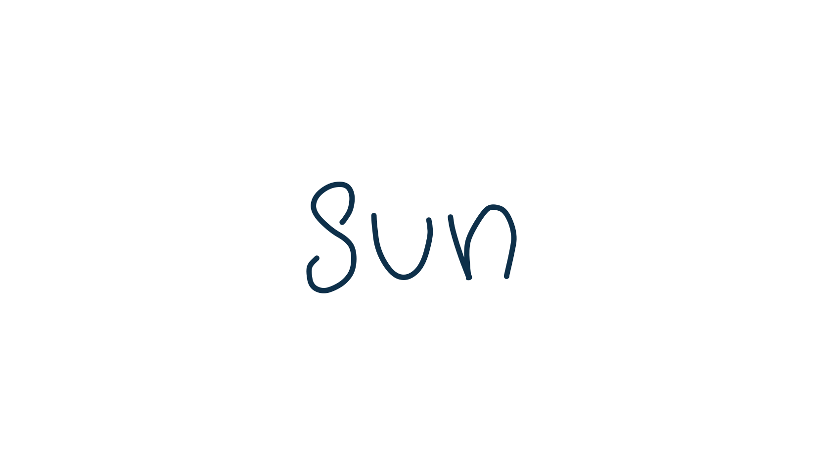 Sun, handwriting font preview