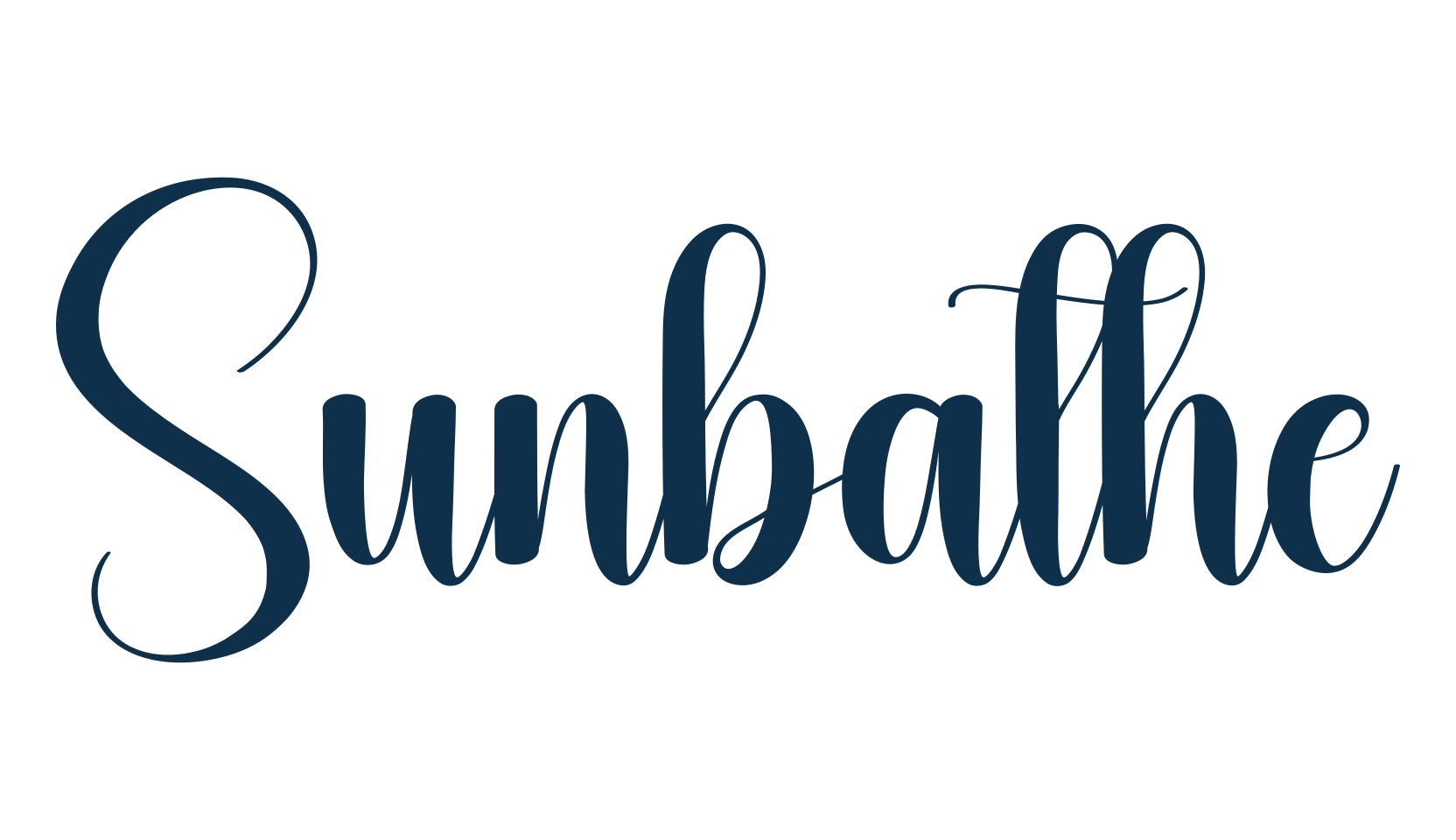 Sunbathe, fancy decorative font preview