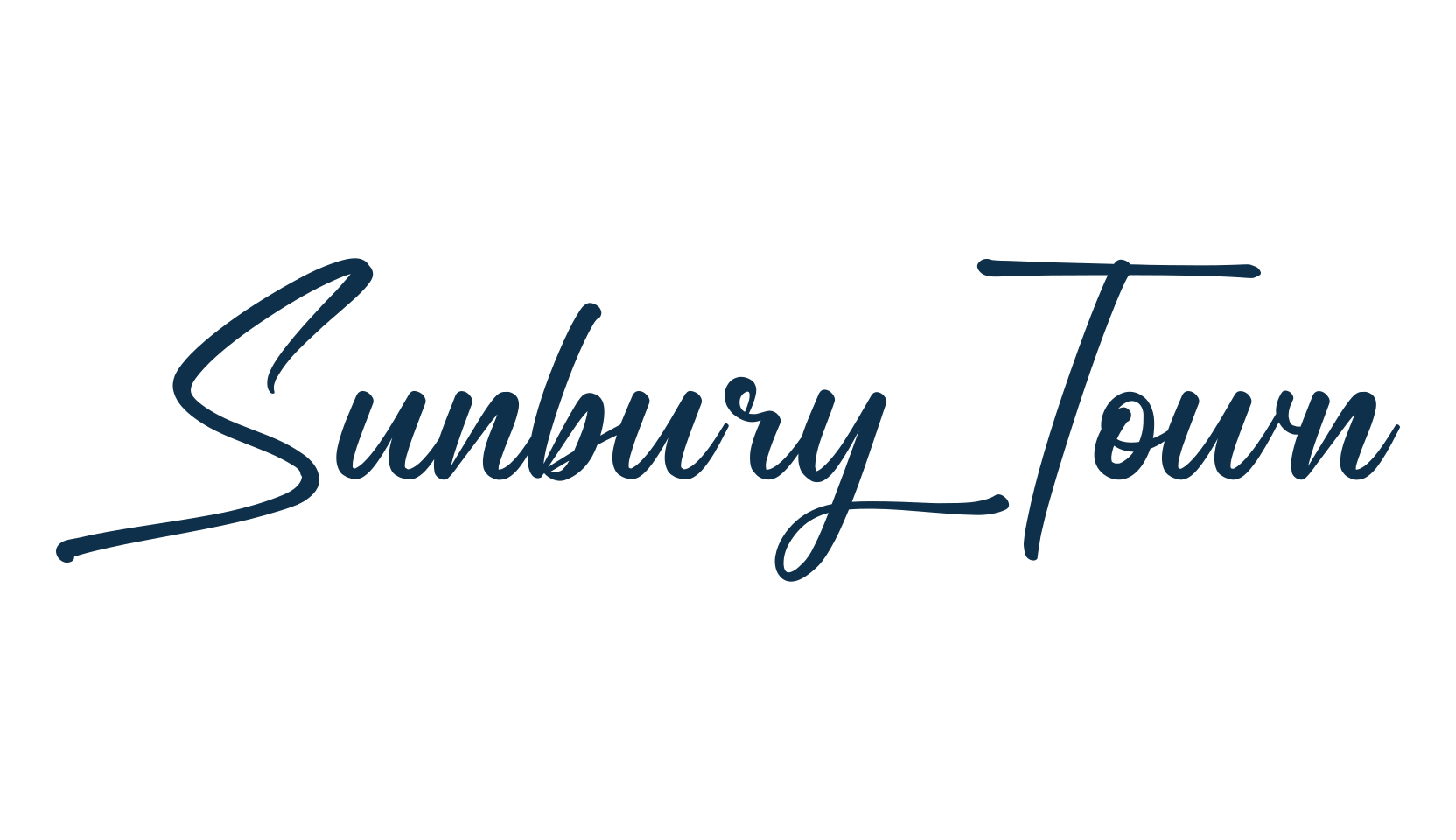 Sunbury Town, handwriting font preview