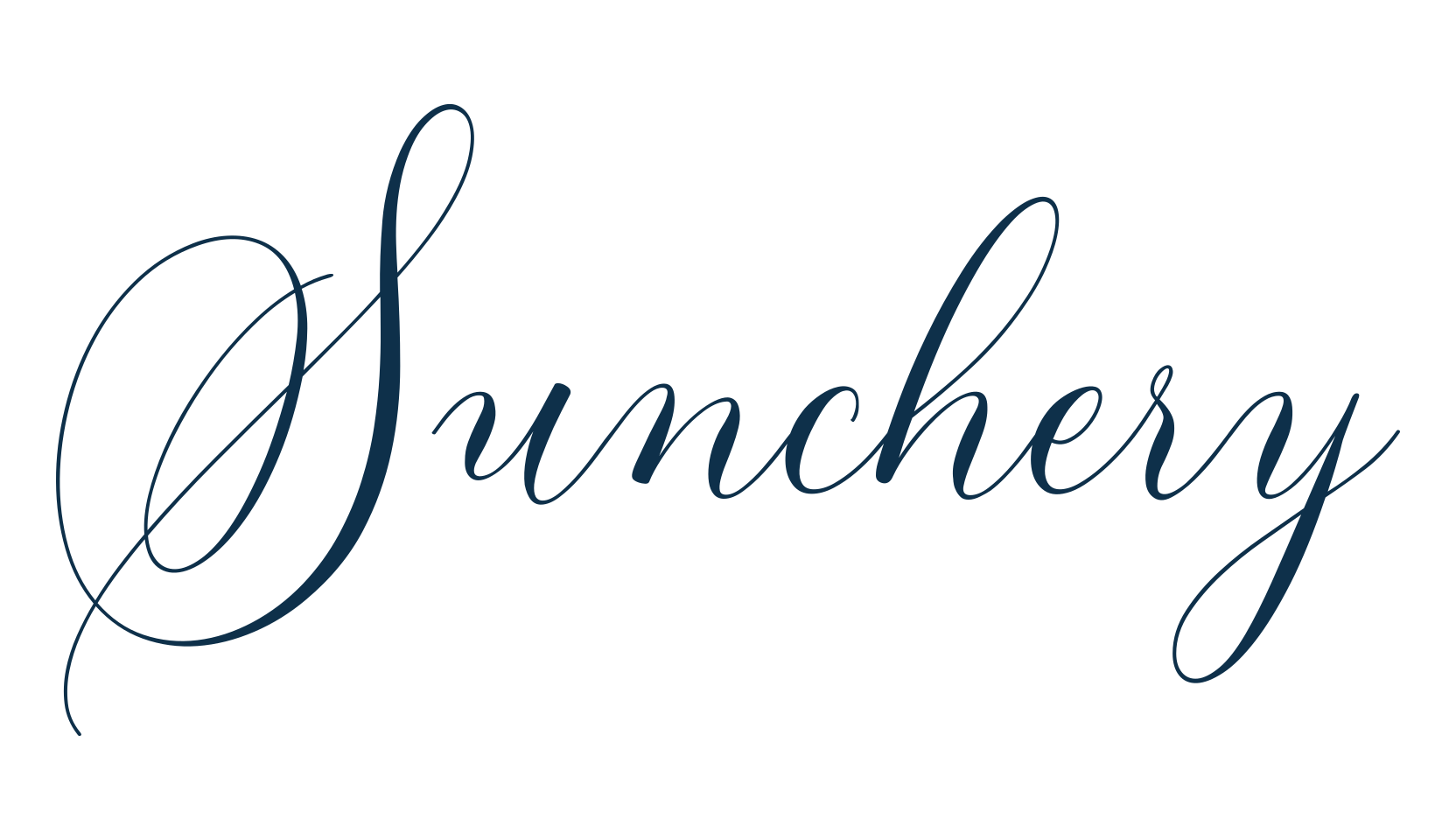 Sunchery, script calligraphy fancy decorative font preview