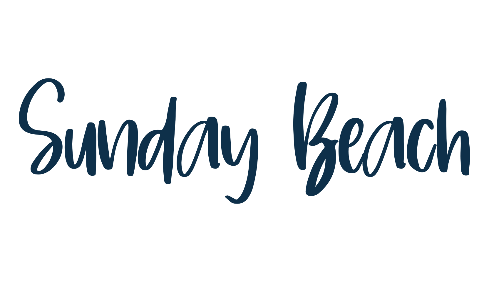 Sunday Beach, handwriting font preview