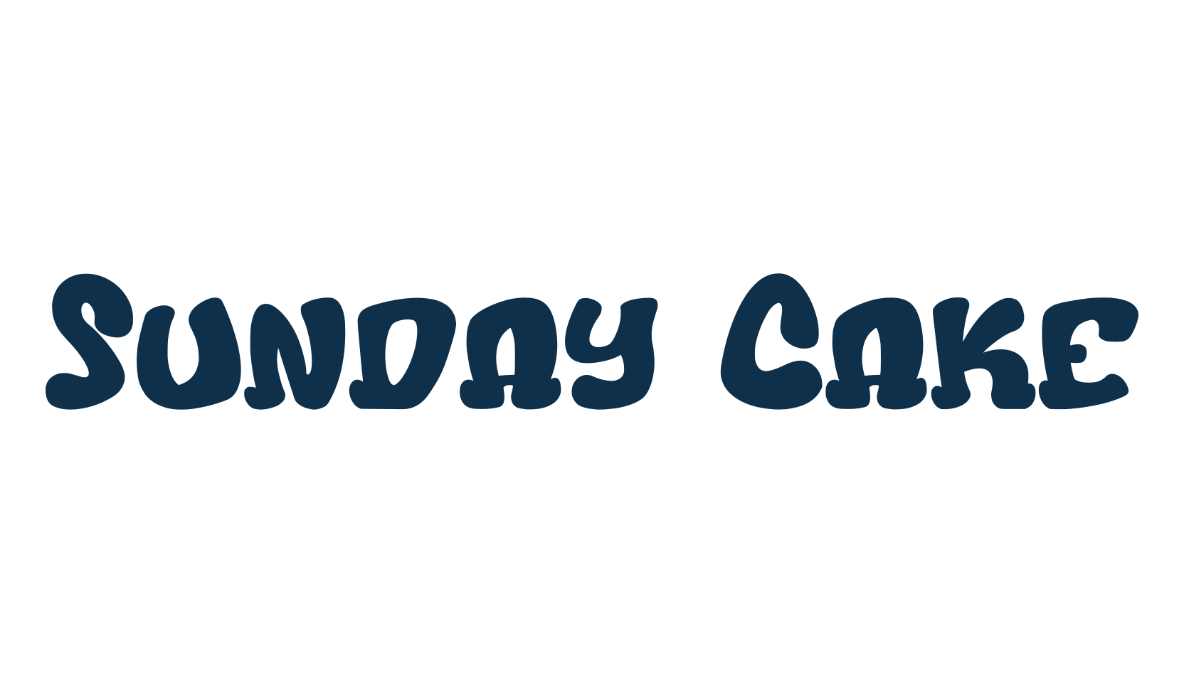 Sunday Cake, fancy groovy decorative font preview
