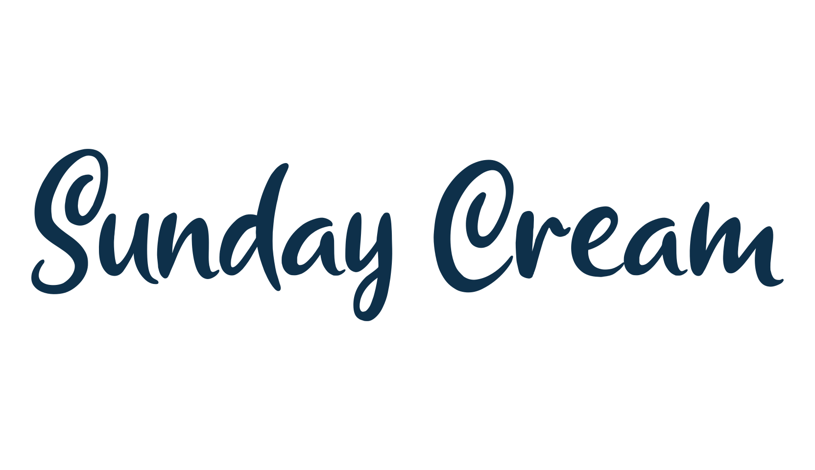 Sunday Cream, fancy various decorative script calligraphy font preview