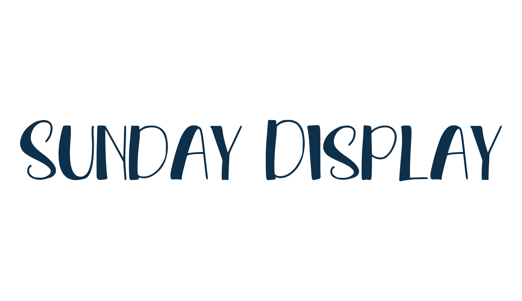 Sunday Display, fancy cartoon decorative font preview