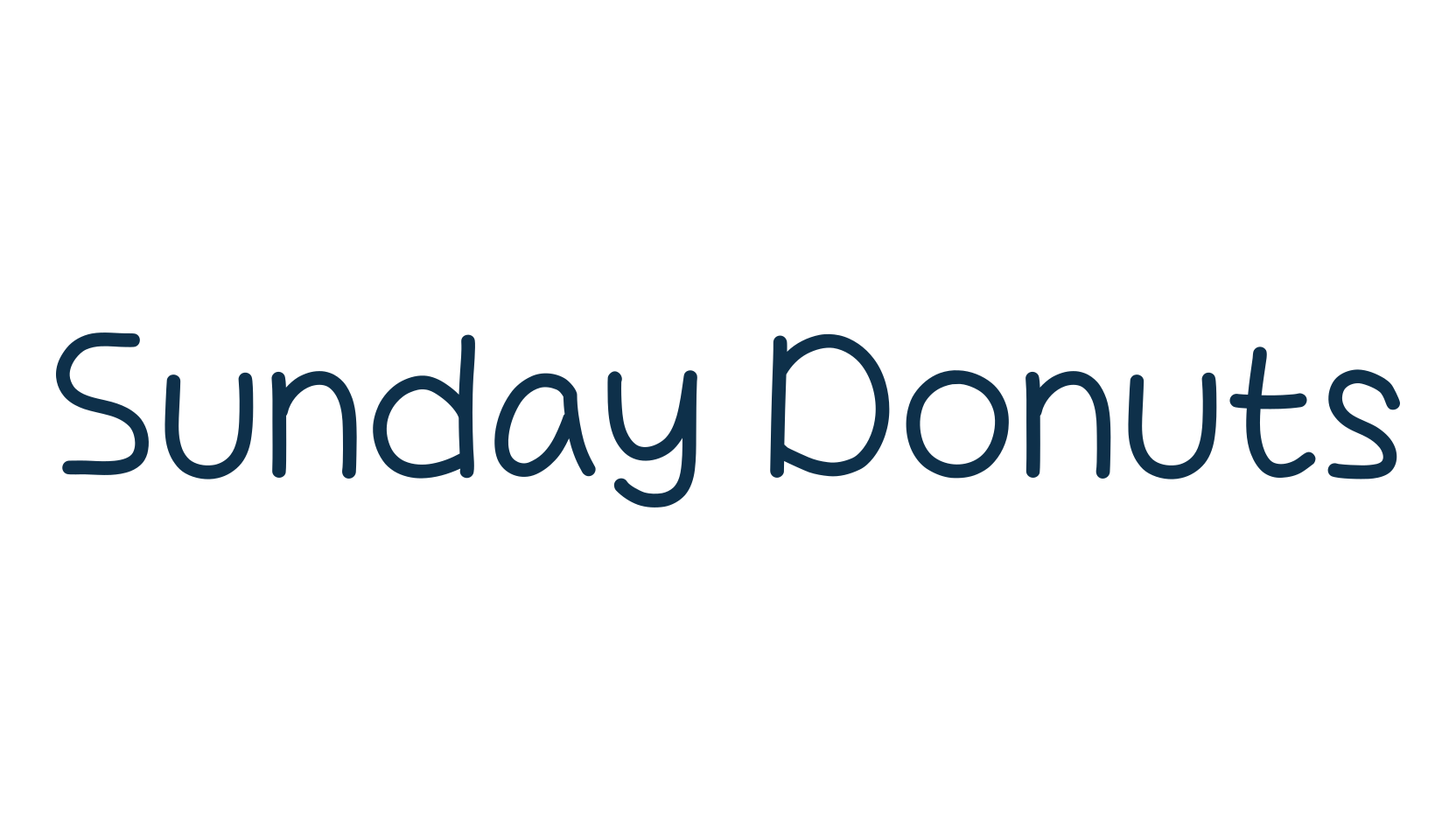 Sunday Donuts, script handwritten fancy decorative calligraphy font preview