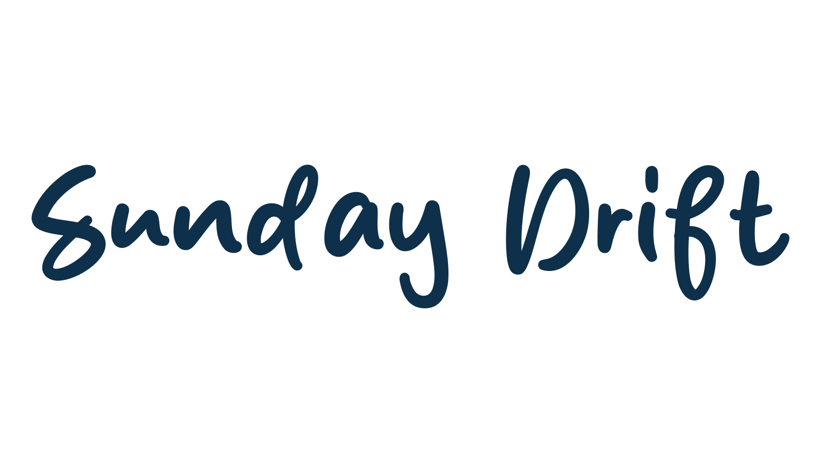 Sunday Drift, script handwritten fancy decorative calligraphy font preview