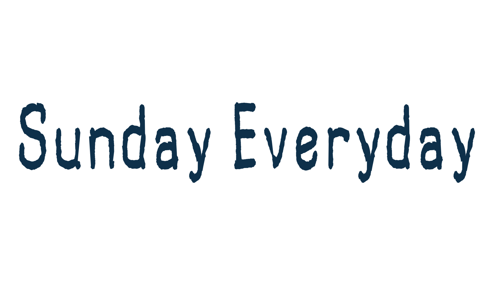 Sunday Everyday, eroded font preview