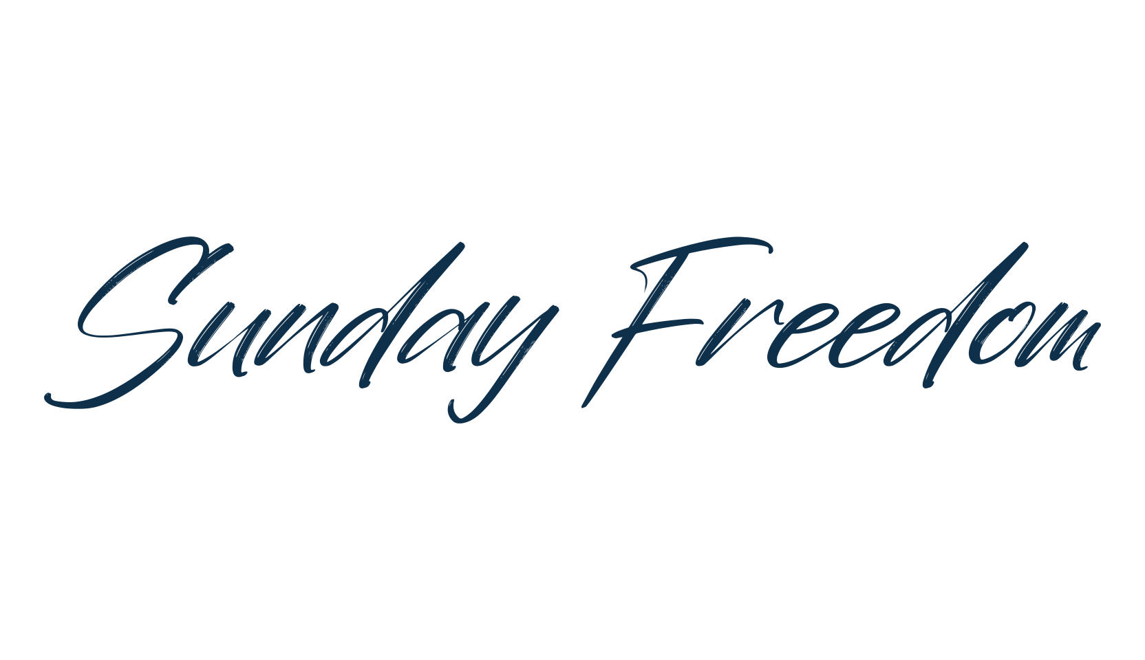 Sunday Freedom, script brush fancy decorative calligraphy font preview