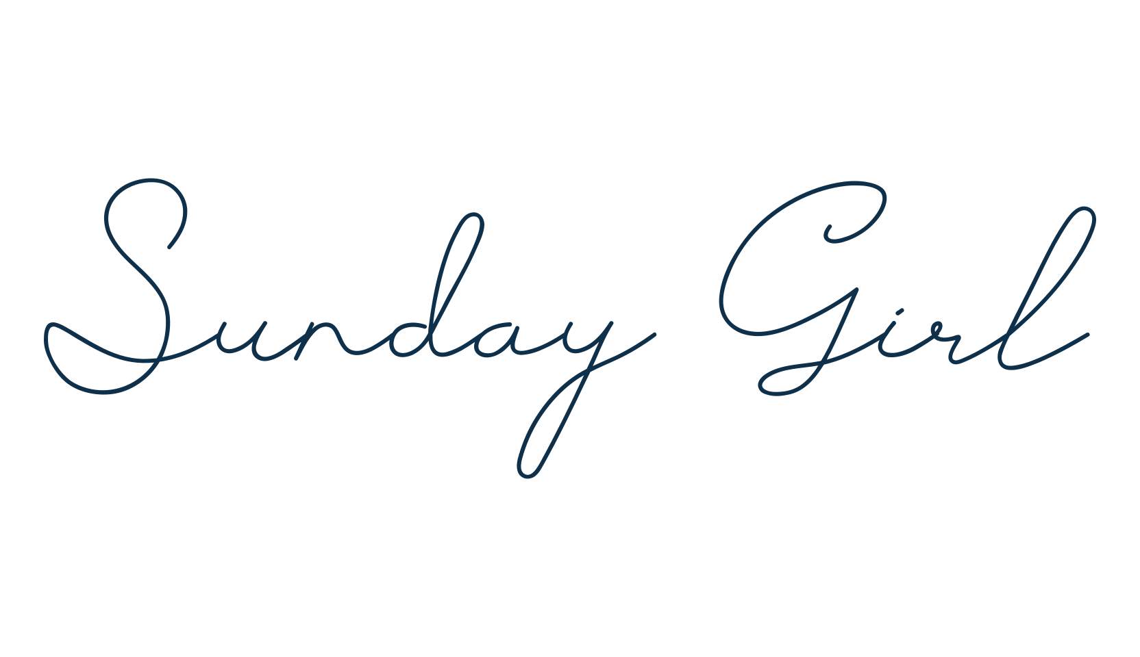 Sunday Girl, script handwritten fancy decorative calligraphy font preview