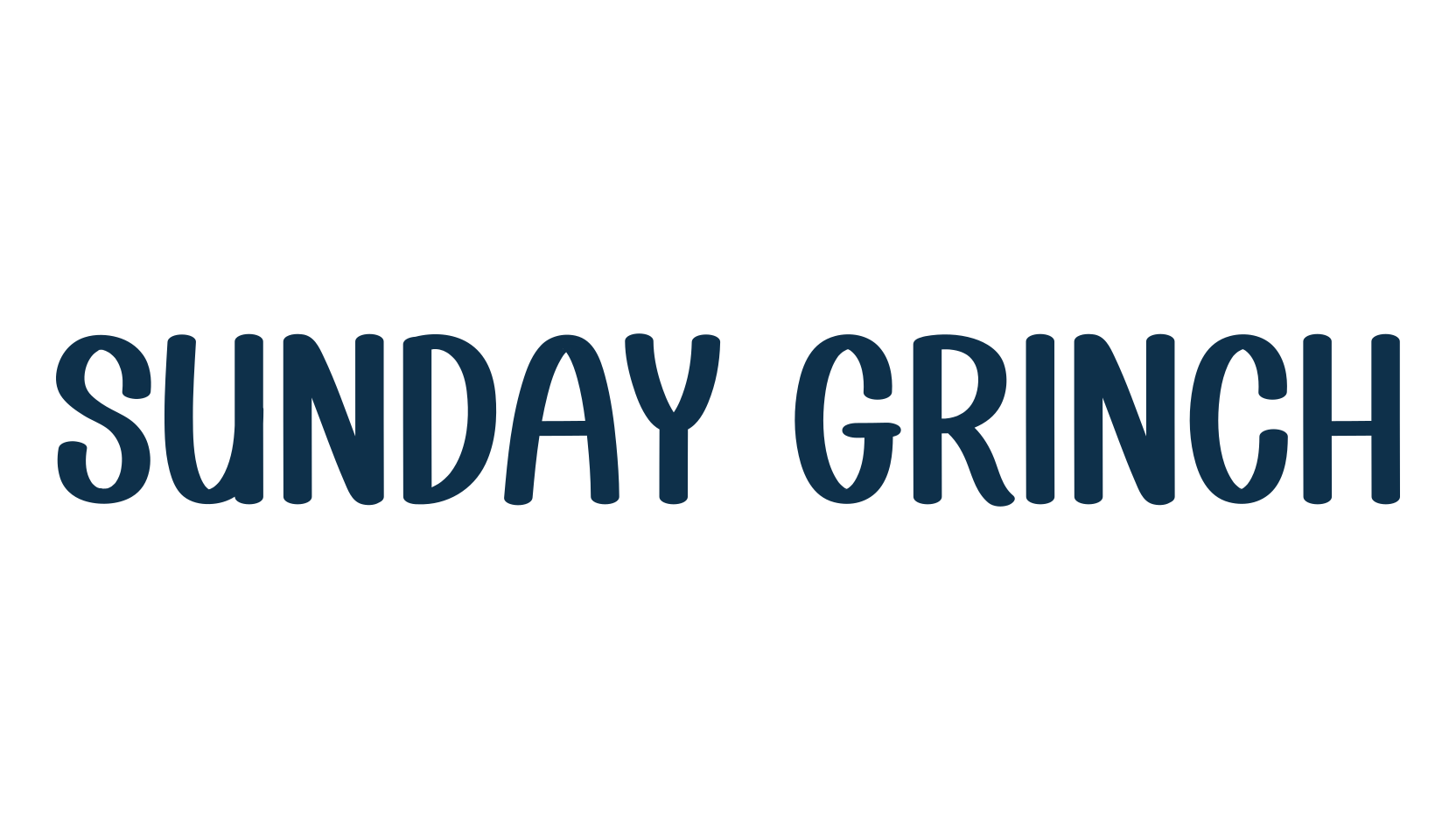 Sunday Grinch, fancy various decorative script calligraphy font preview