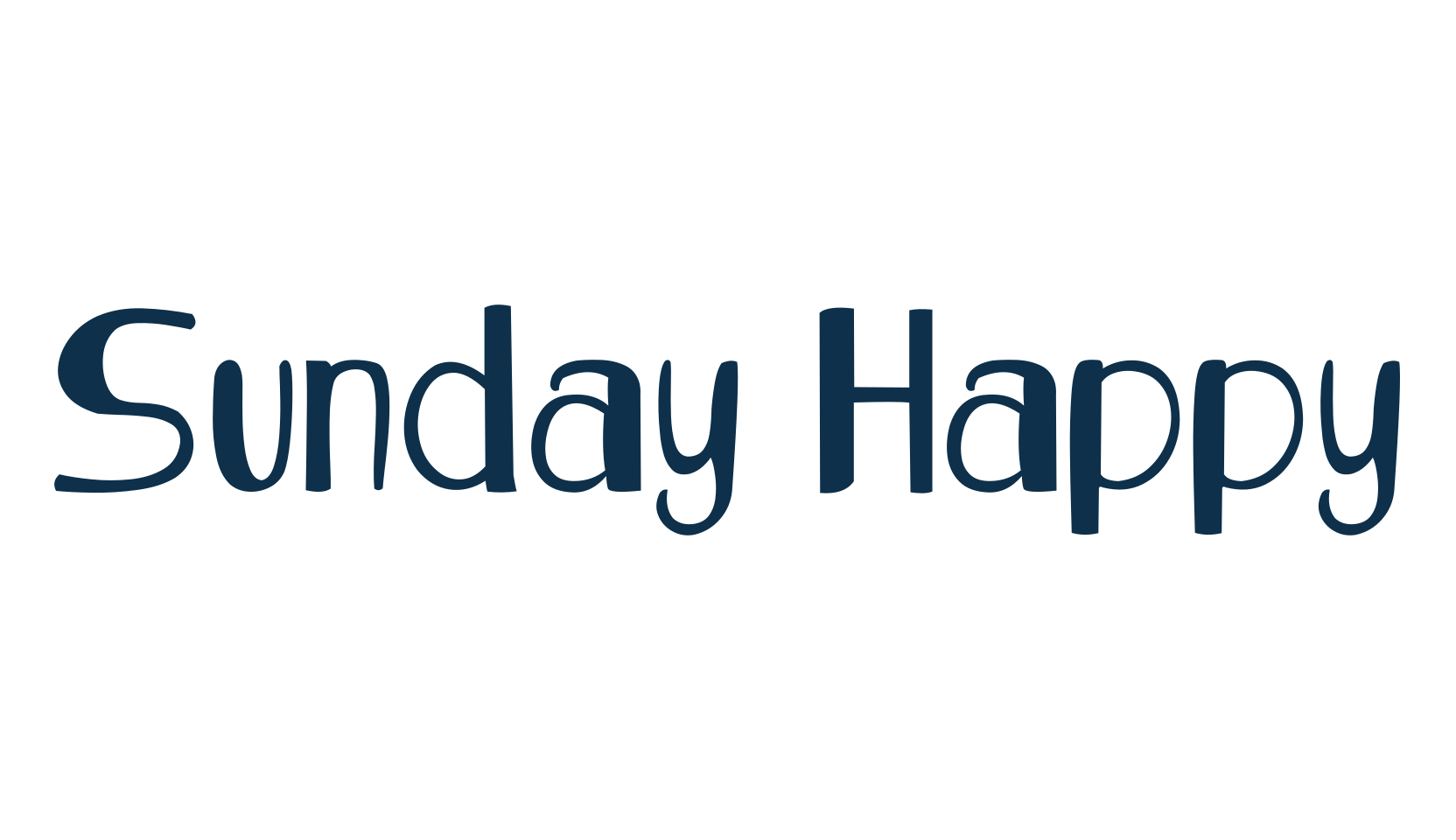 Sunday Happy, fancy cartoon decorative font preview