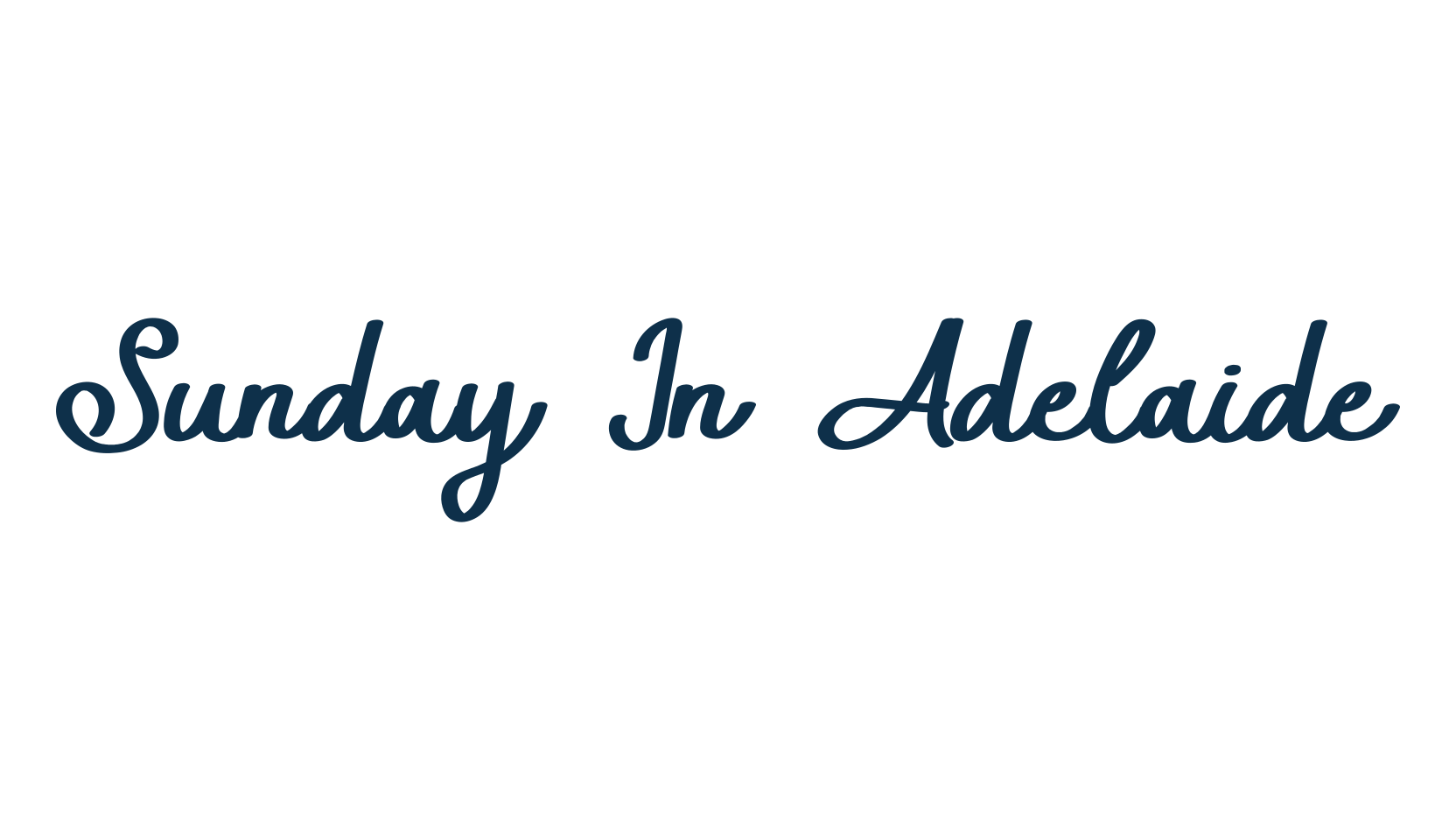 Sunday In Adelaide, handwriting font preview
