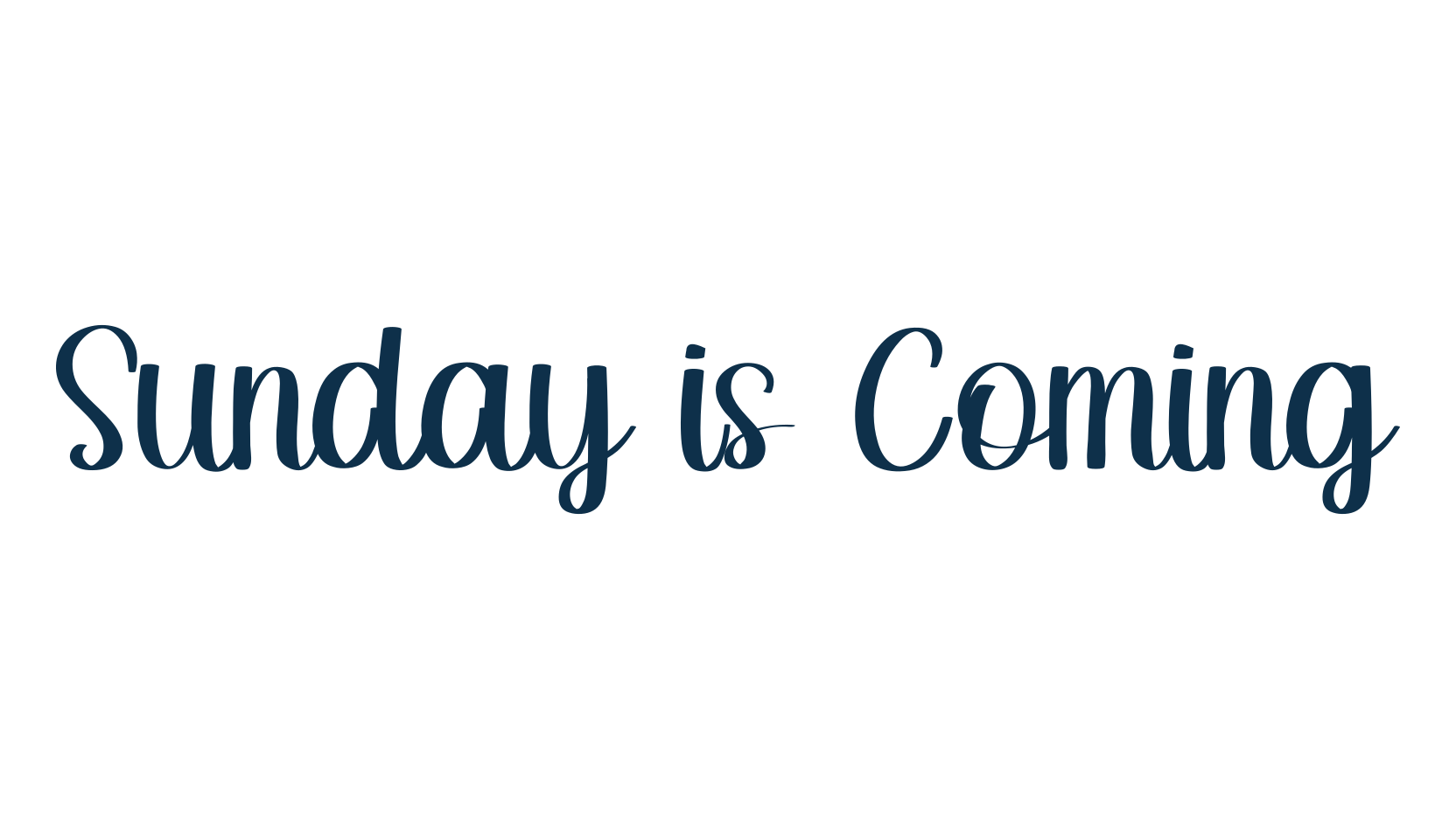 Sunday is Coming, fancy decorative font preview
