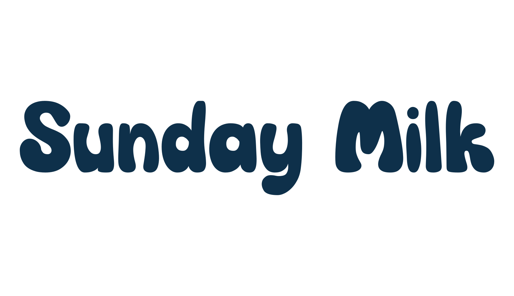 Sunday Milk, fancy groovy decorative font preview
