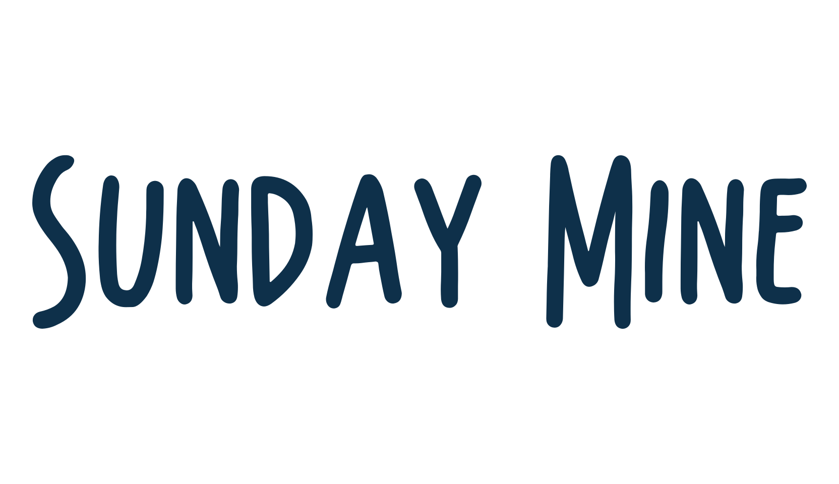 Sunday Mine, cartoon font preview