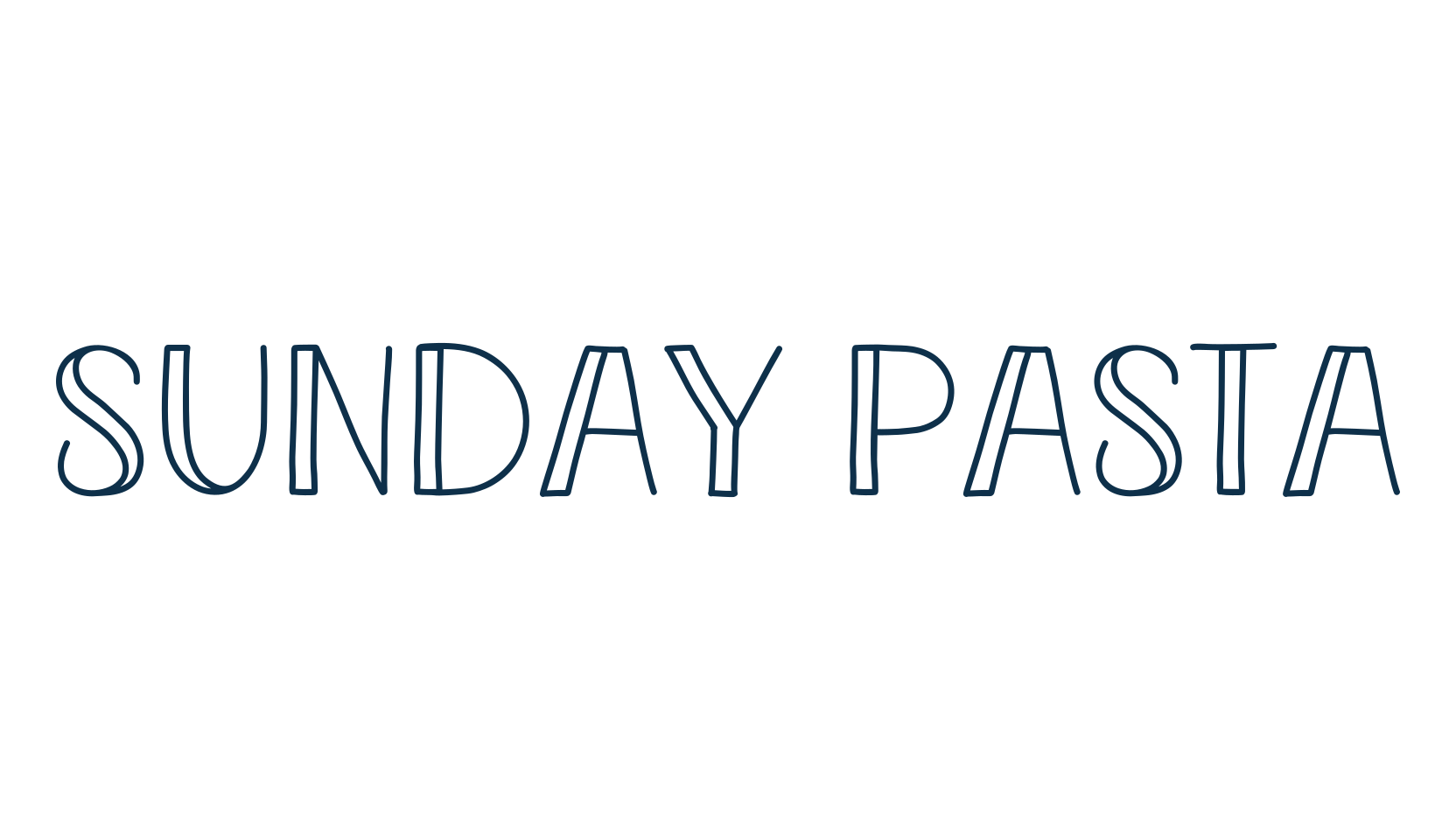 Sunday Pasta, fancy various decorative font preview
