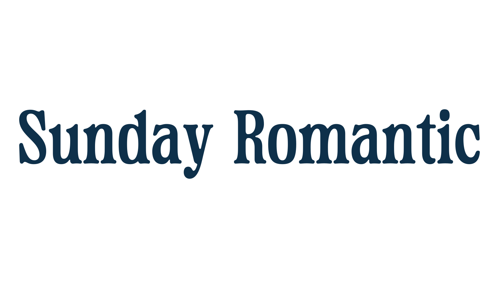 Sunday Romantic, basic serif font preview