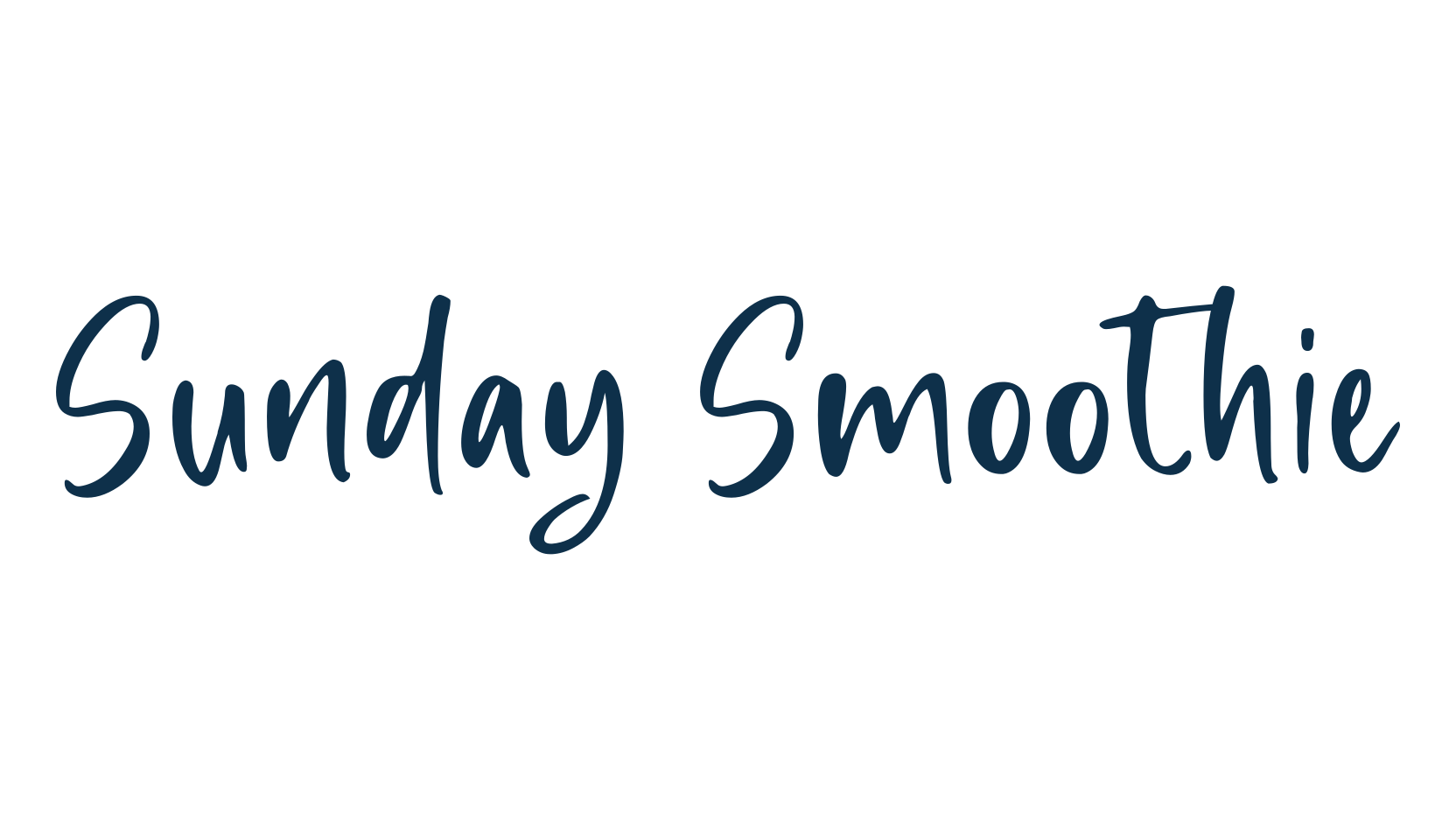 Sunday Smoothie, handwriting font preview