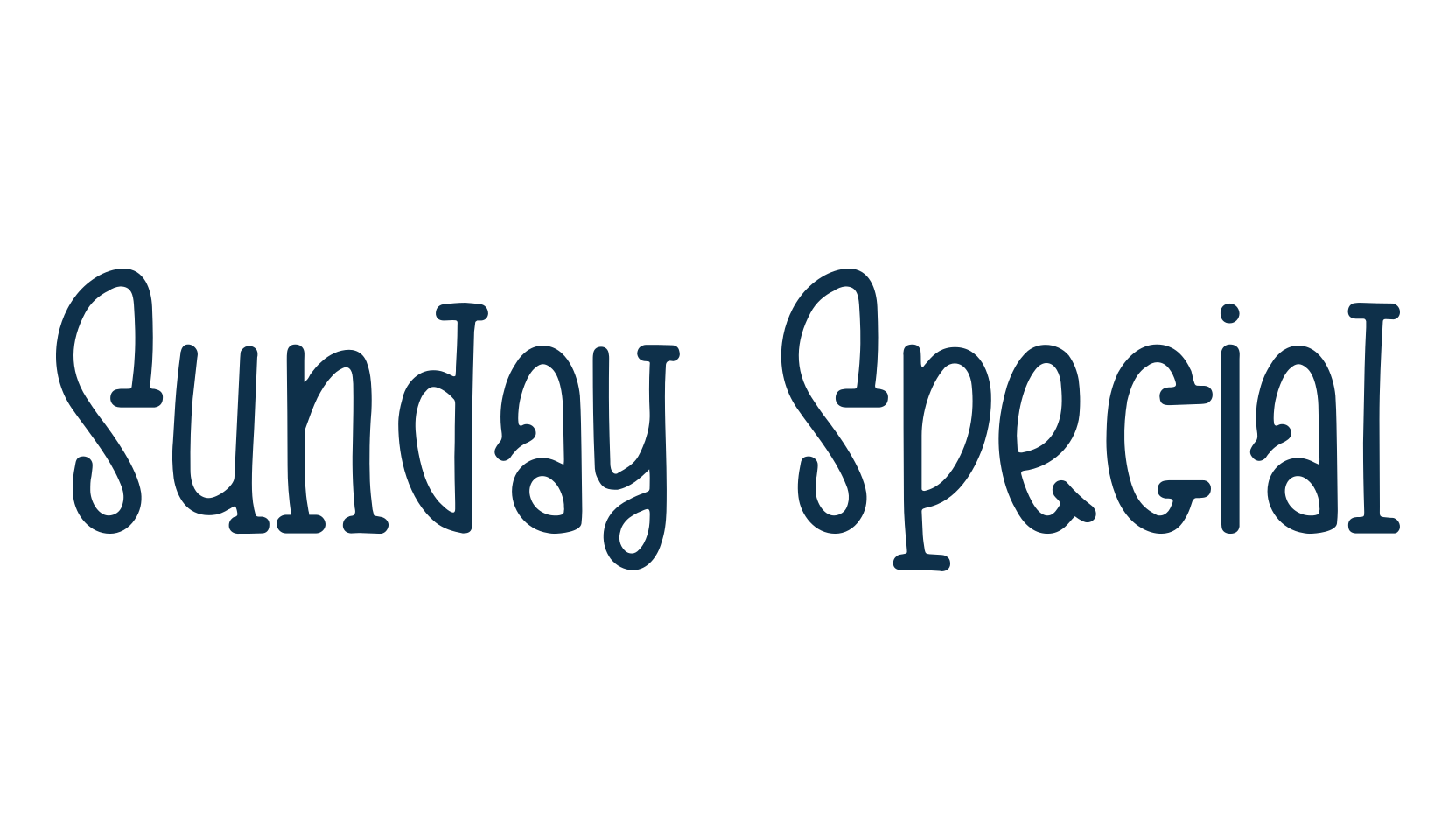 Sunday Special, fancy various decorative font preview
