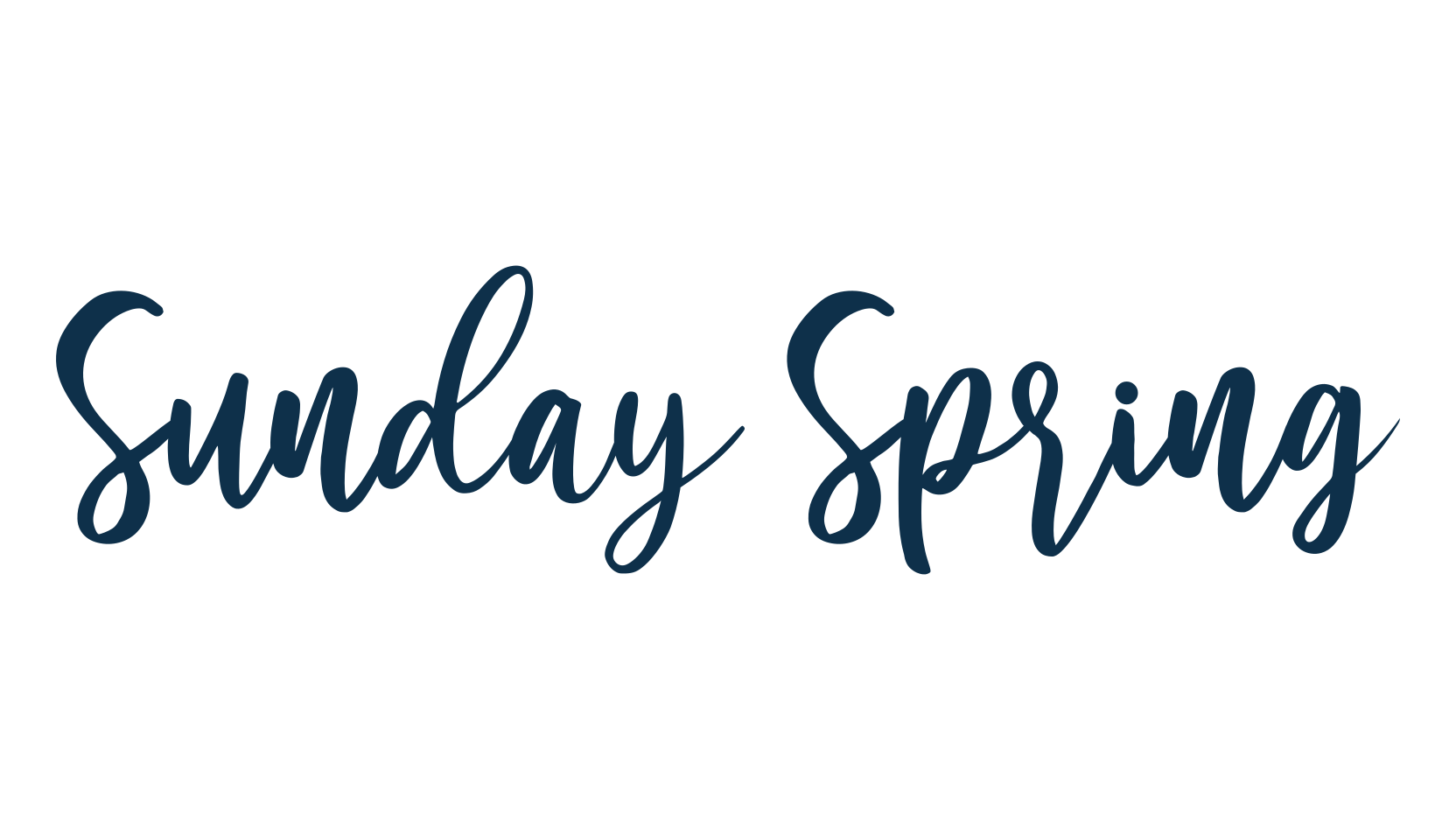 Sunday Spring, script calligraphy fancy decorative font preview