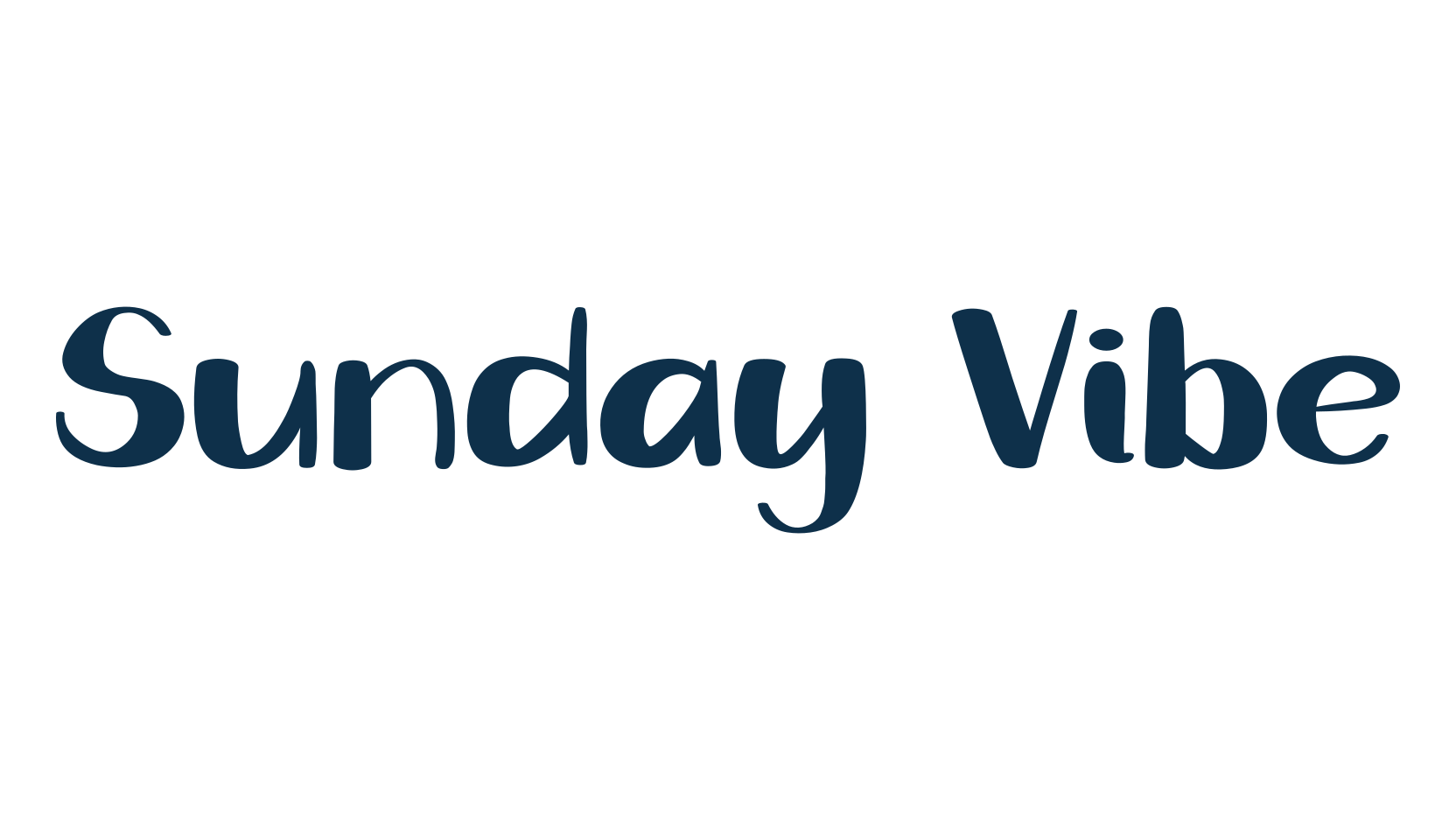 Sunday Vibe, various font preview