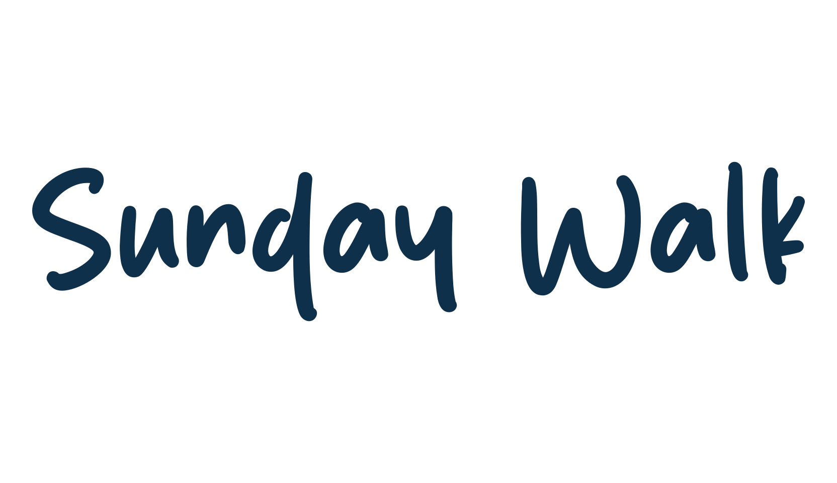 Sunday Walk, handwriting font preview