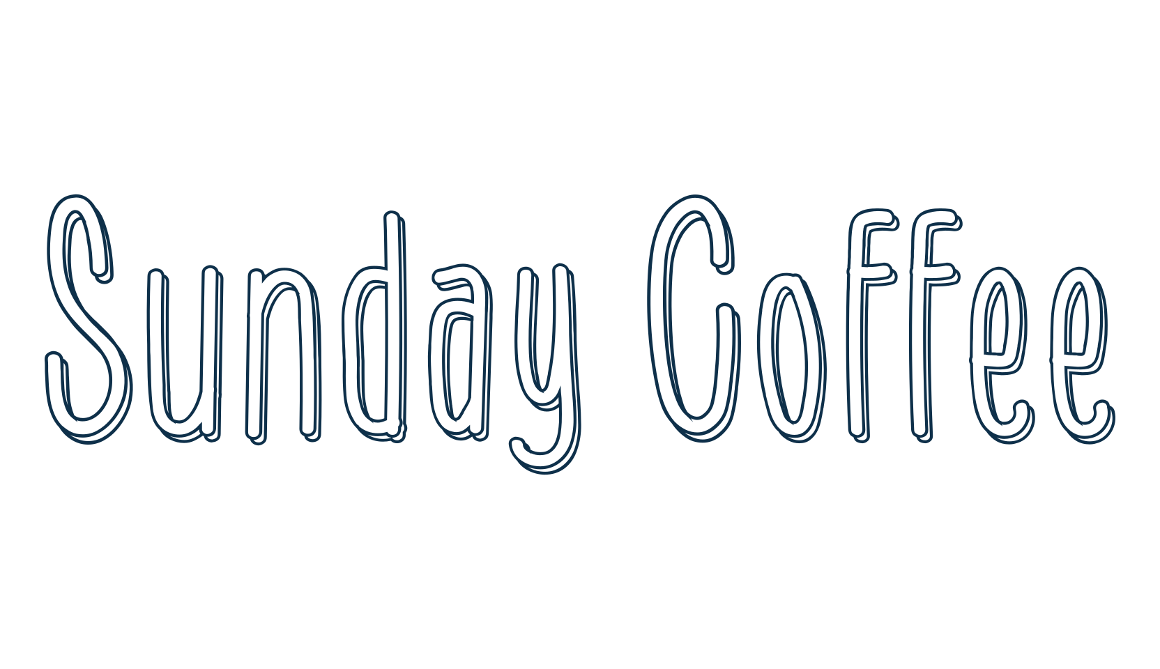 Sunday Coffee, various font preview