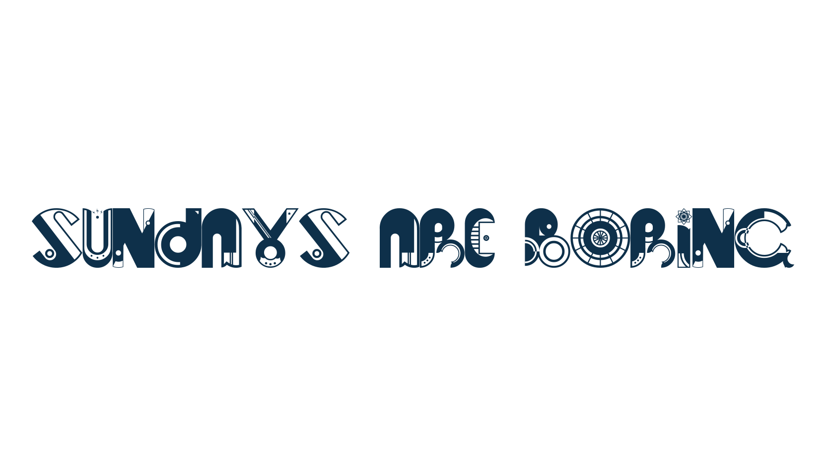 Sundays are Boring, fancy decorative font preview