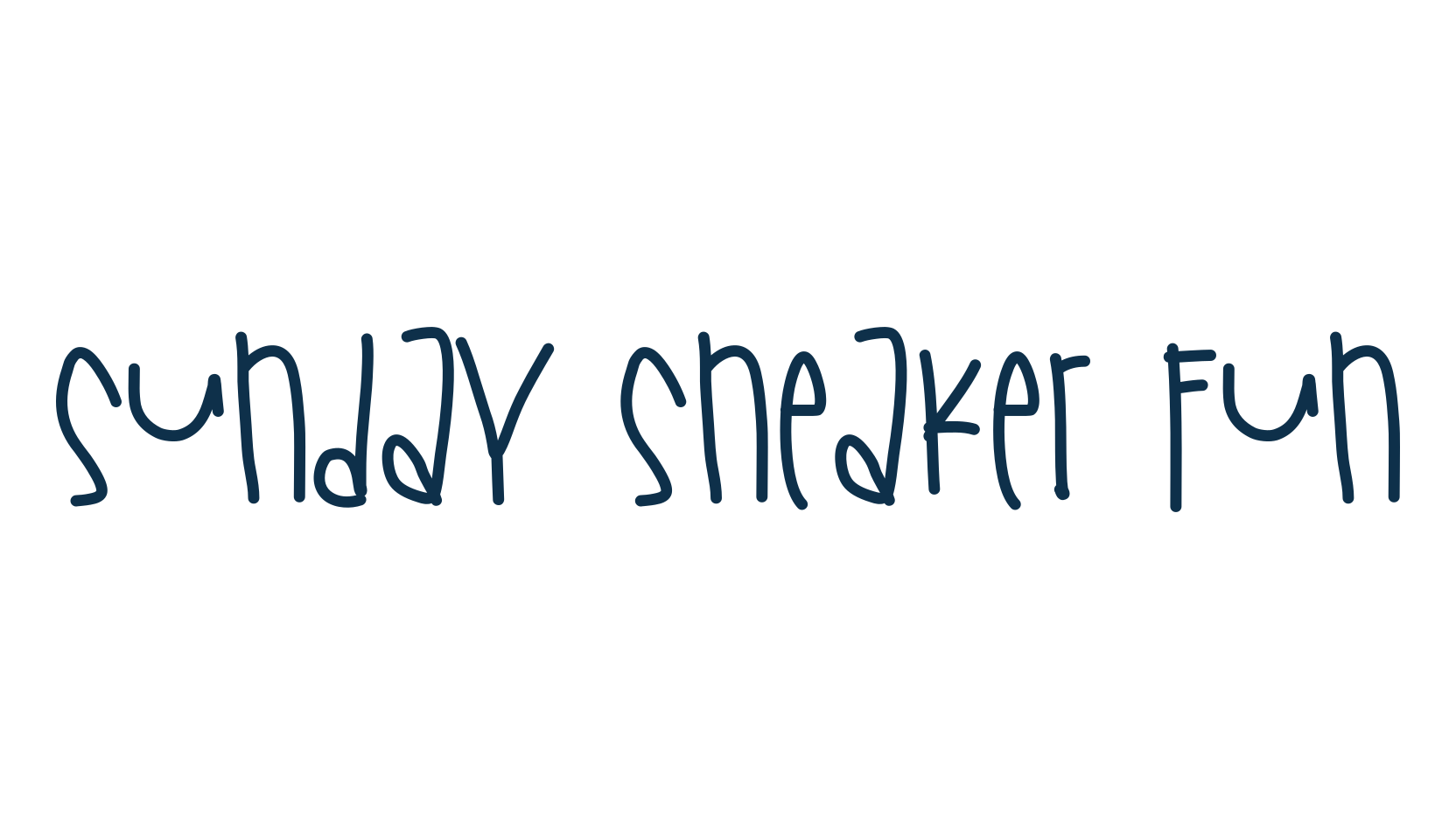 Sunday Sneaker Fun, script handwritten fancy decorative calligraphy font preview