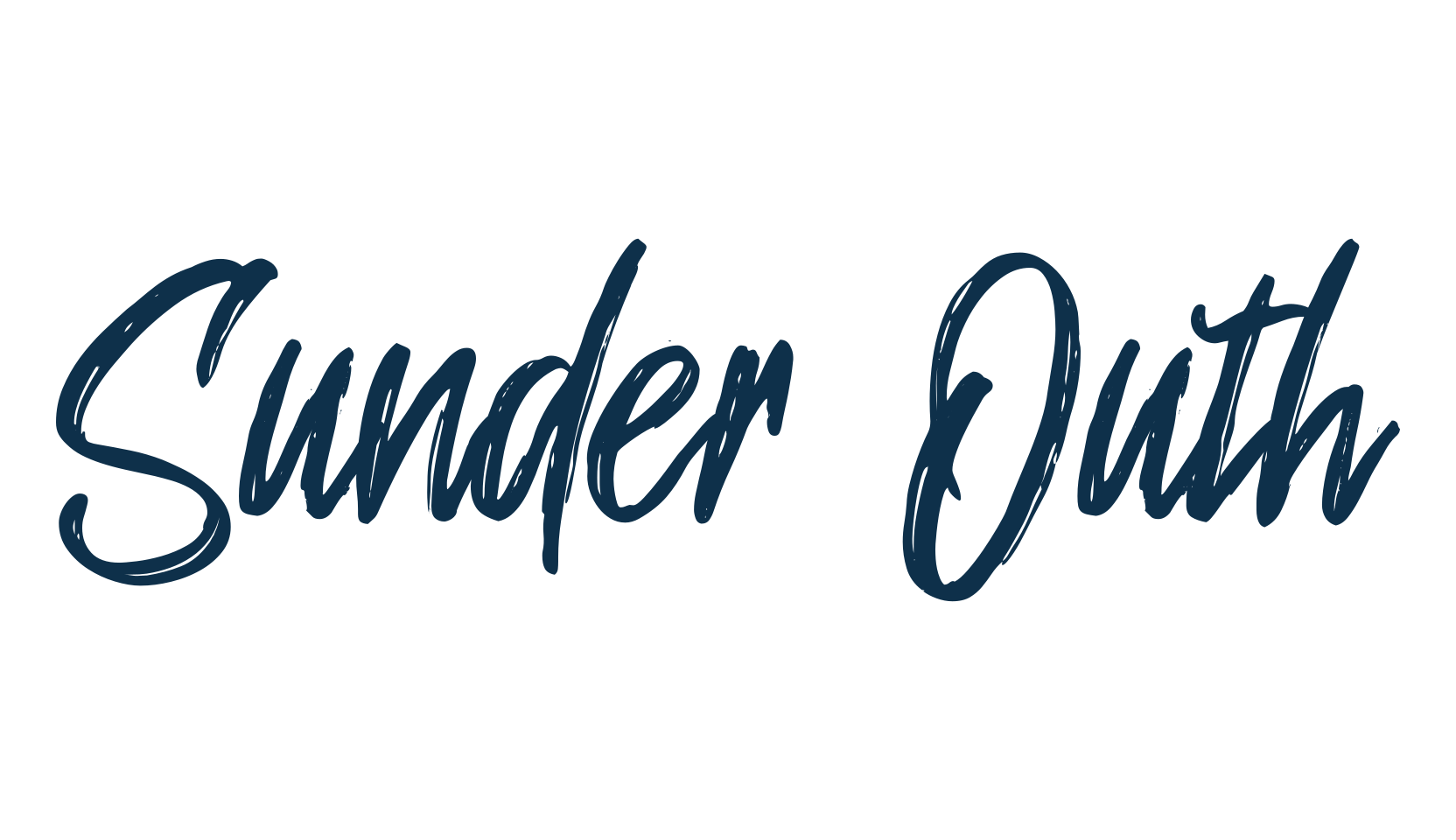 Sunder Outh, script brush fancy decorative calligraphy font preview