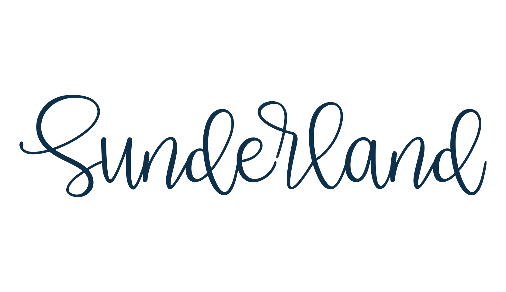 Sunderland, calligraphy font preview