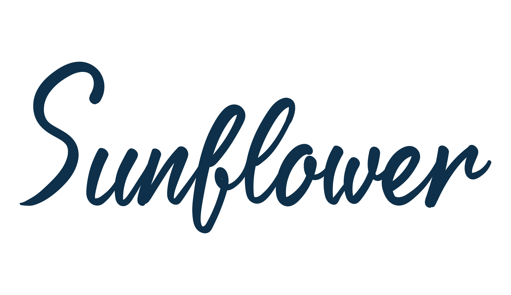 Sunflower, handwriting font preview