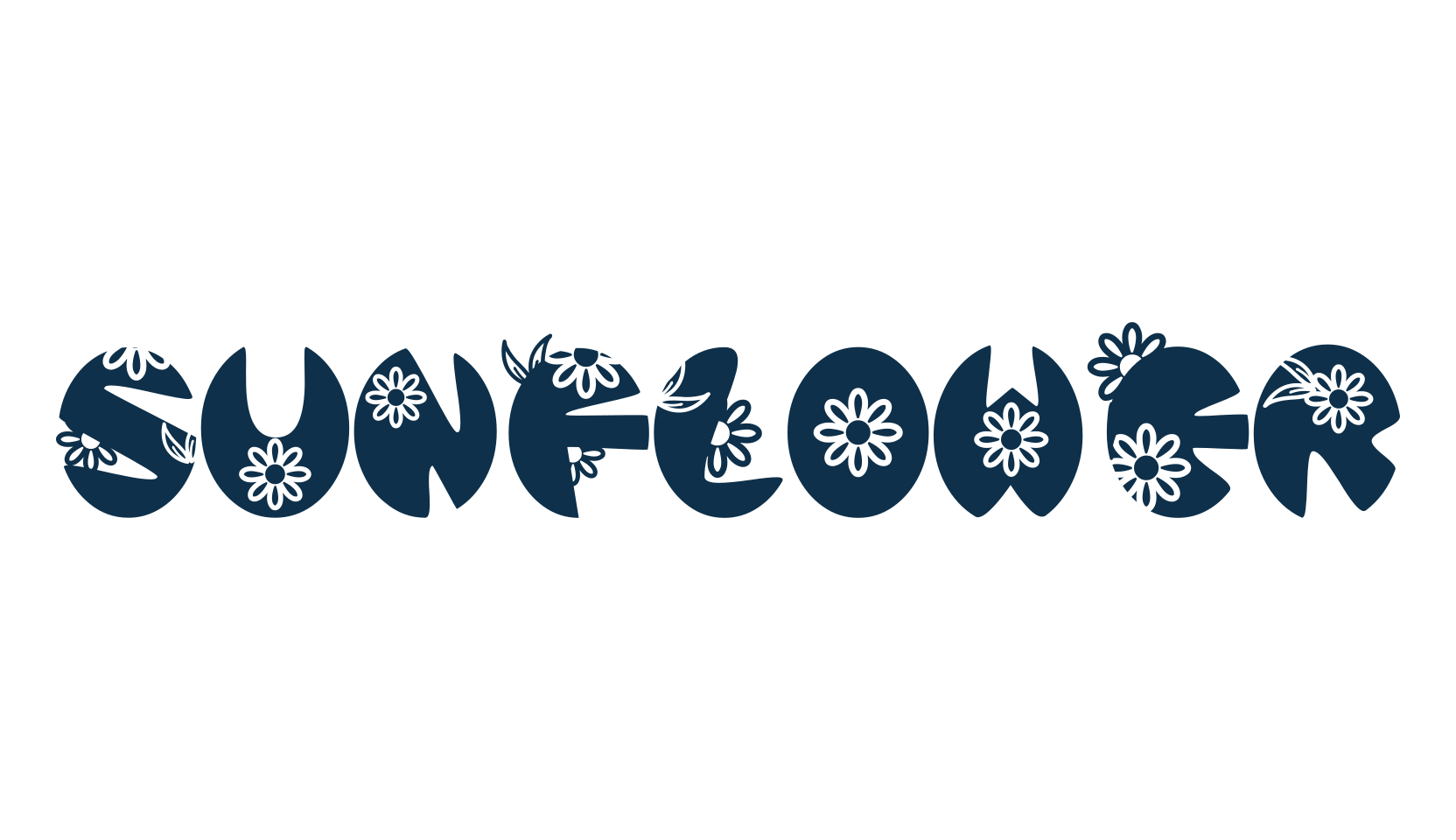 Sunflower (sunflower-2), decorative font preview