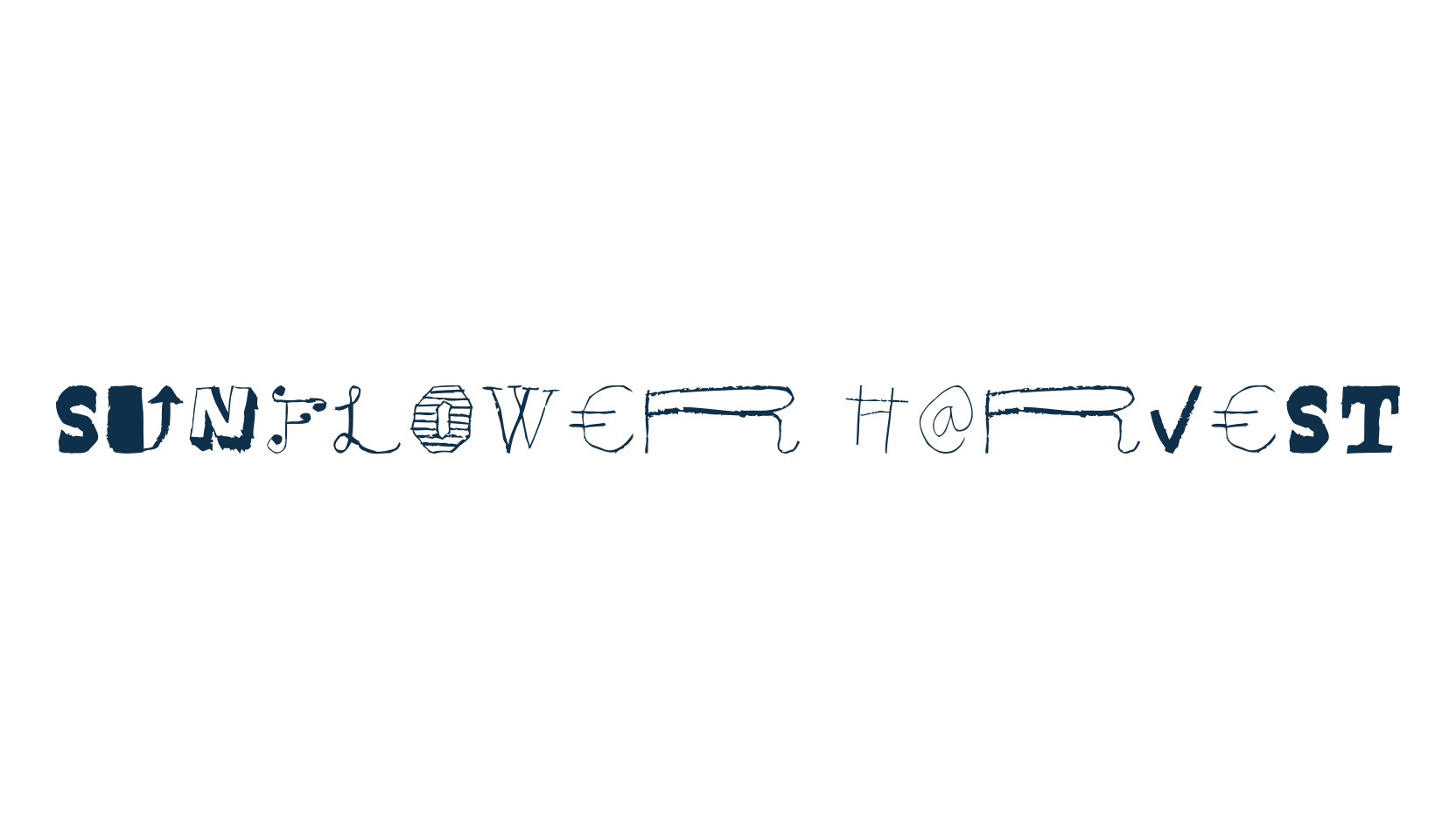Sunflower Harvest, fancy decorative font preview