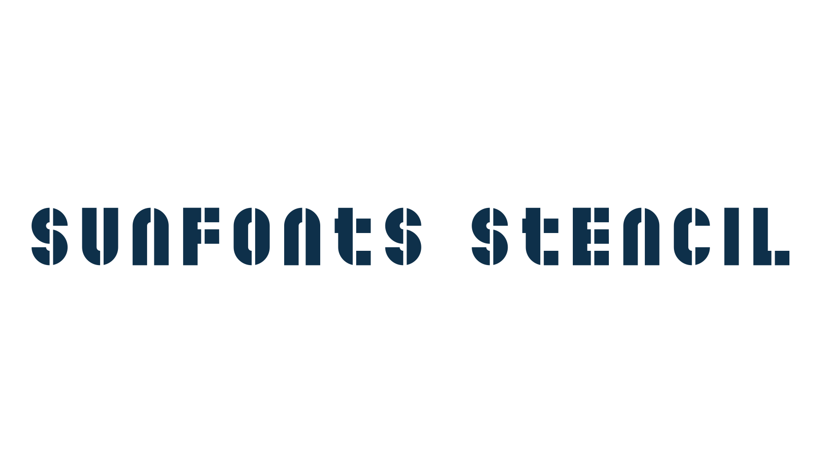 Sunfonts Stencil, stencil, army font preview