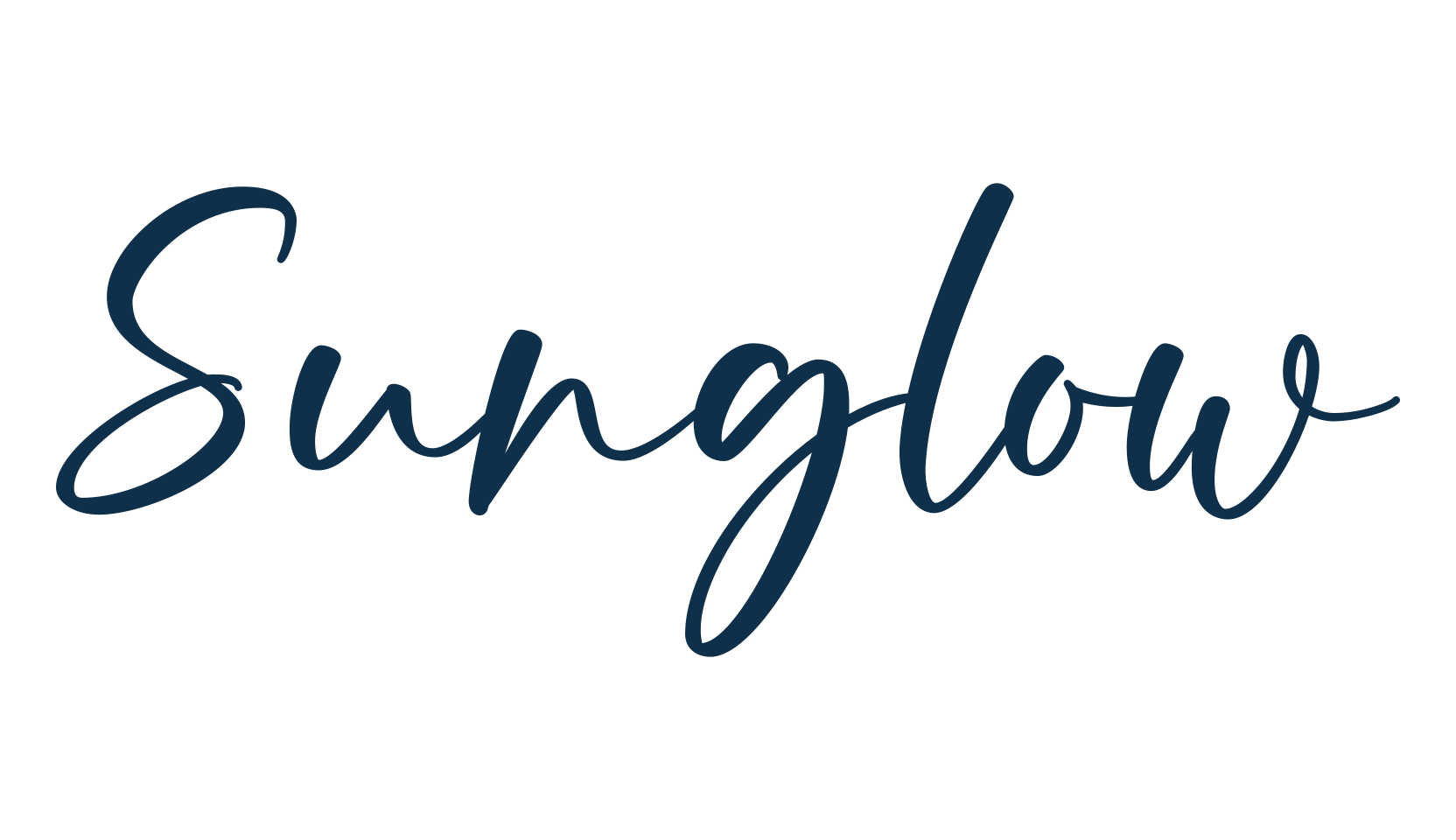 Sunglow, handwriting font preview