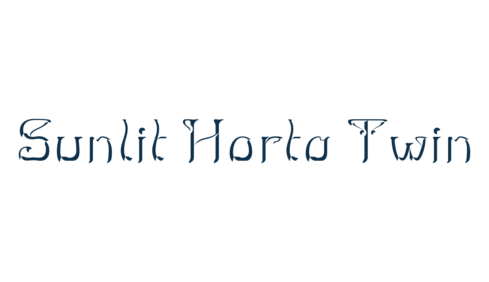 Sunlit Horta Twin, retro font preview