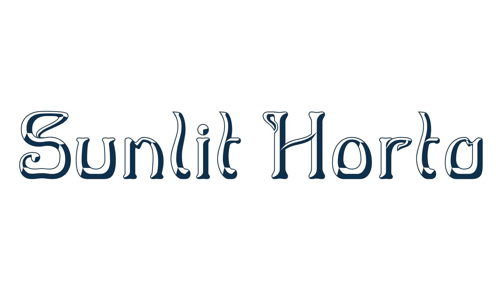Sunlit Horta, retro font preview