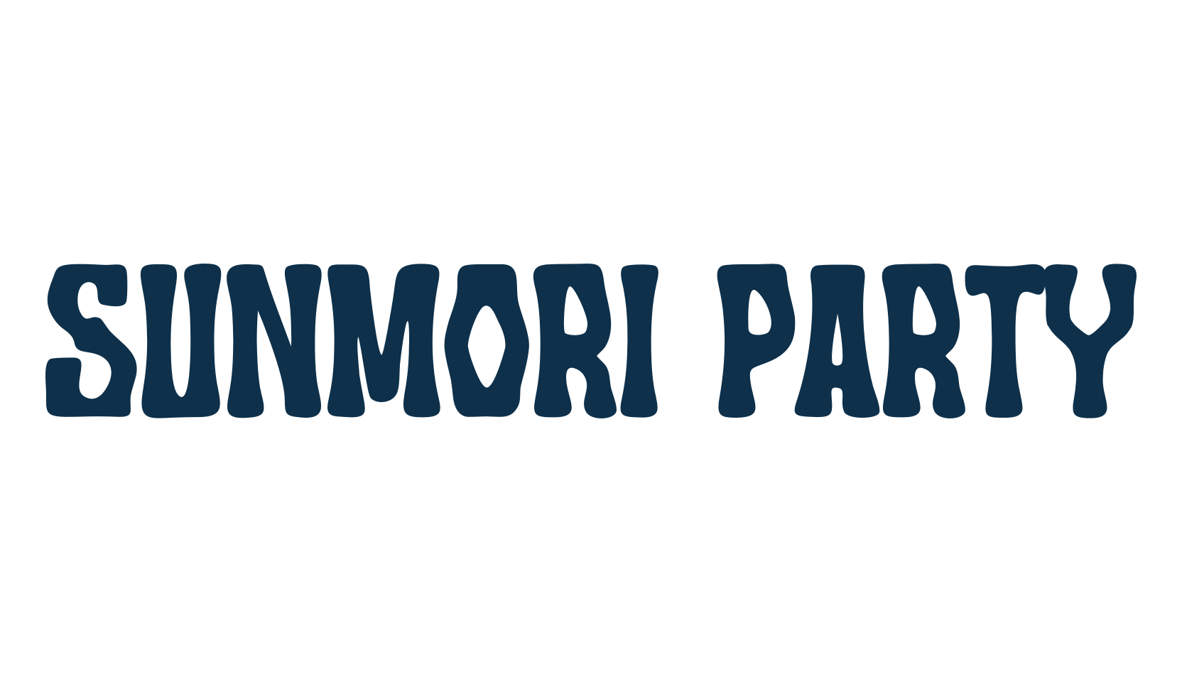 Sunmori Party, groovy font preview