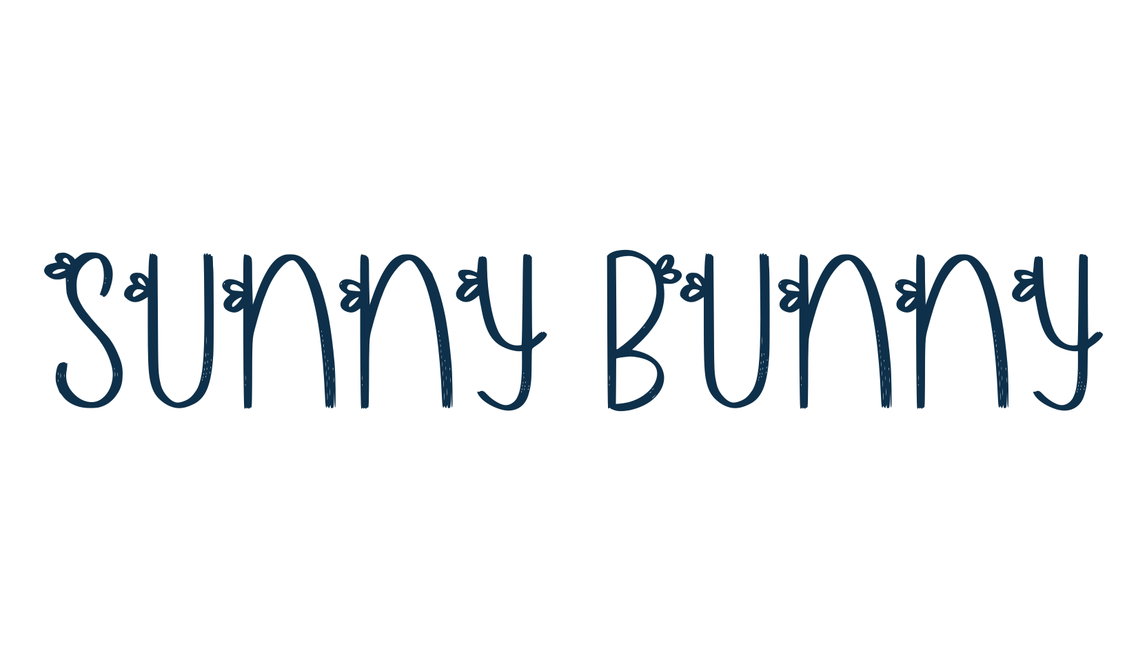 Sunny Bunny, fancy decorative font preview