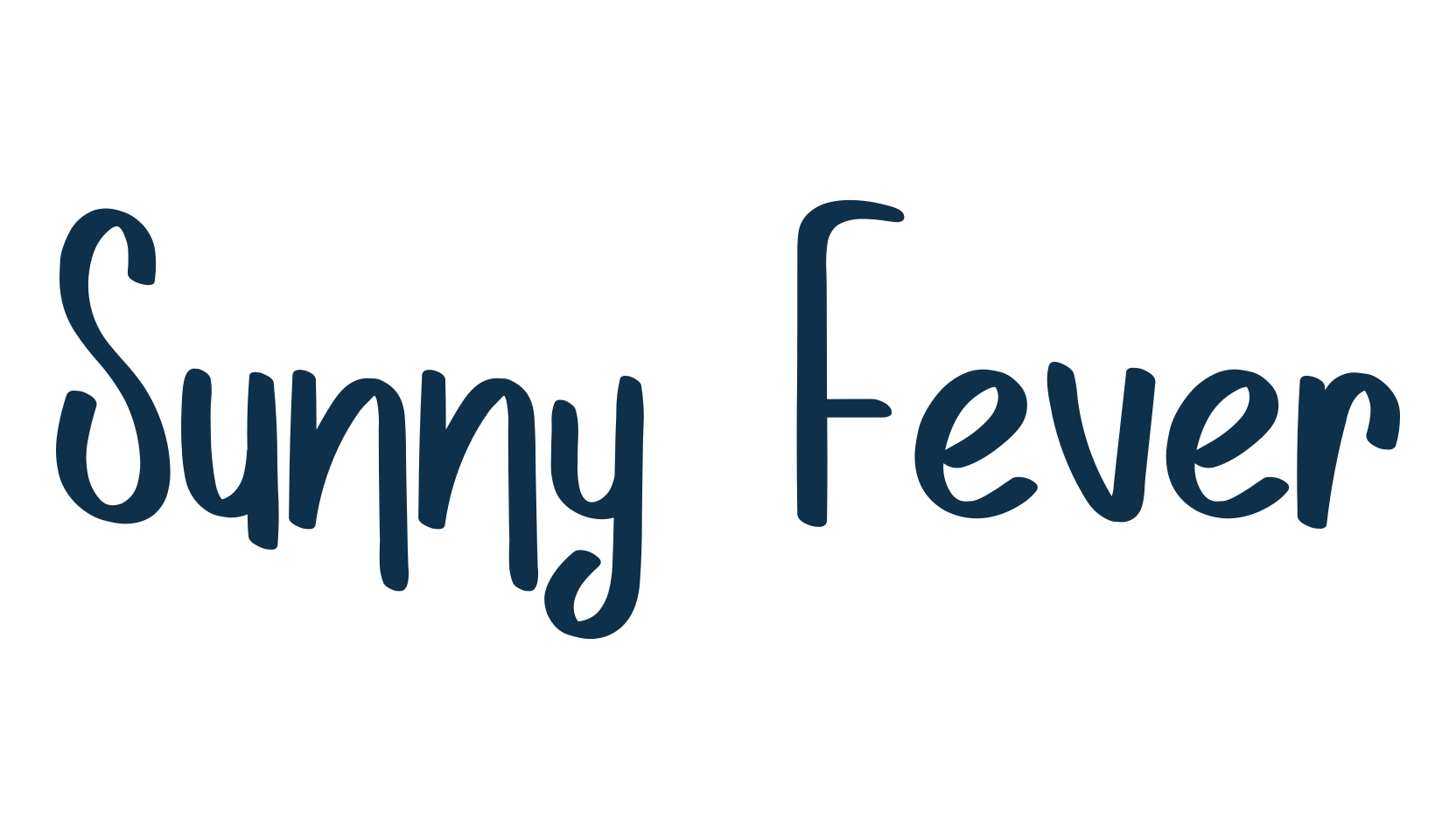 Sunny Fever, script handwritten fancy decorative calligraphy font preview