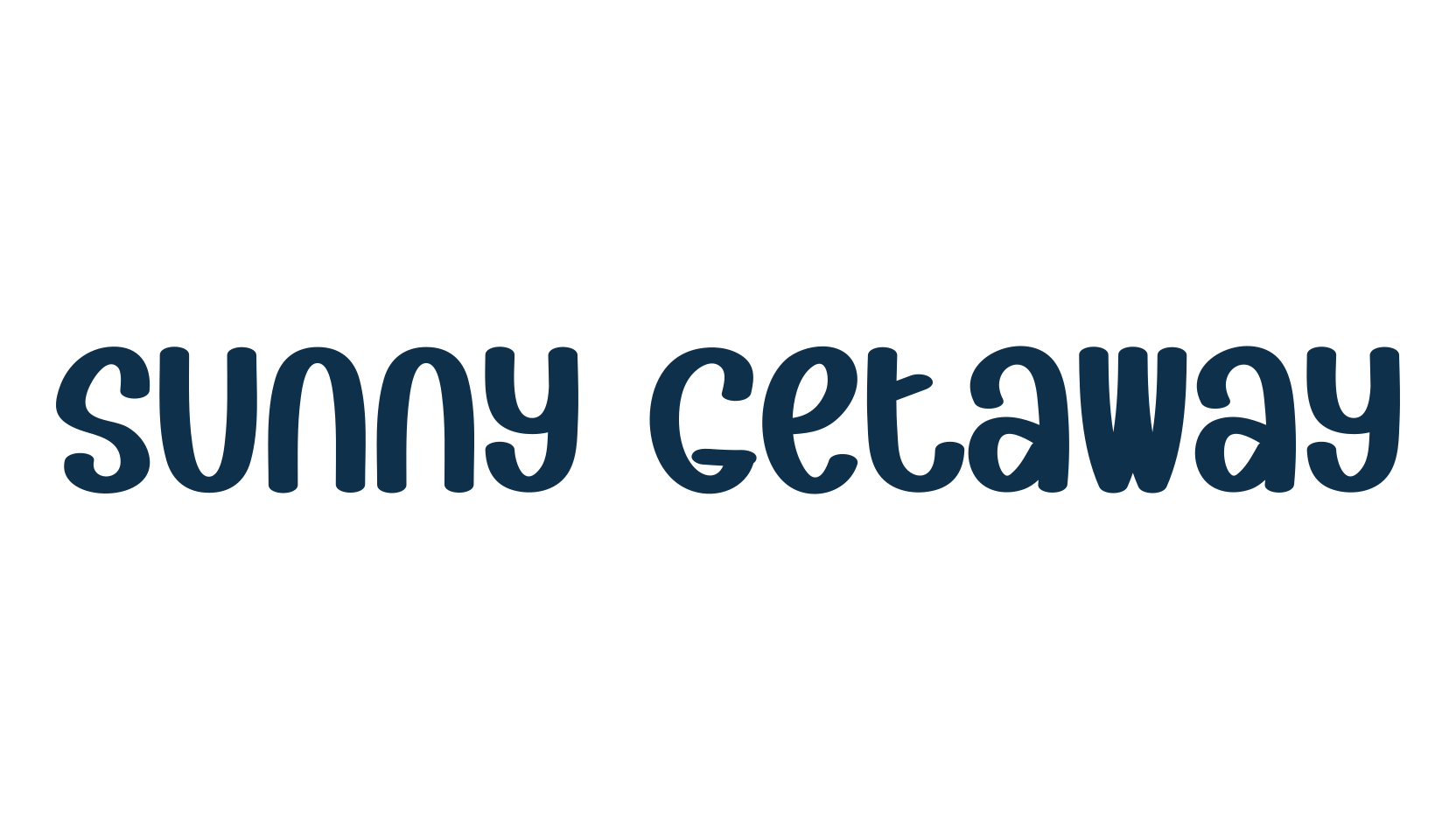 Sunny Getaway, various font preview