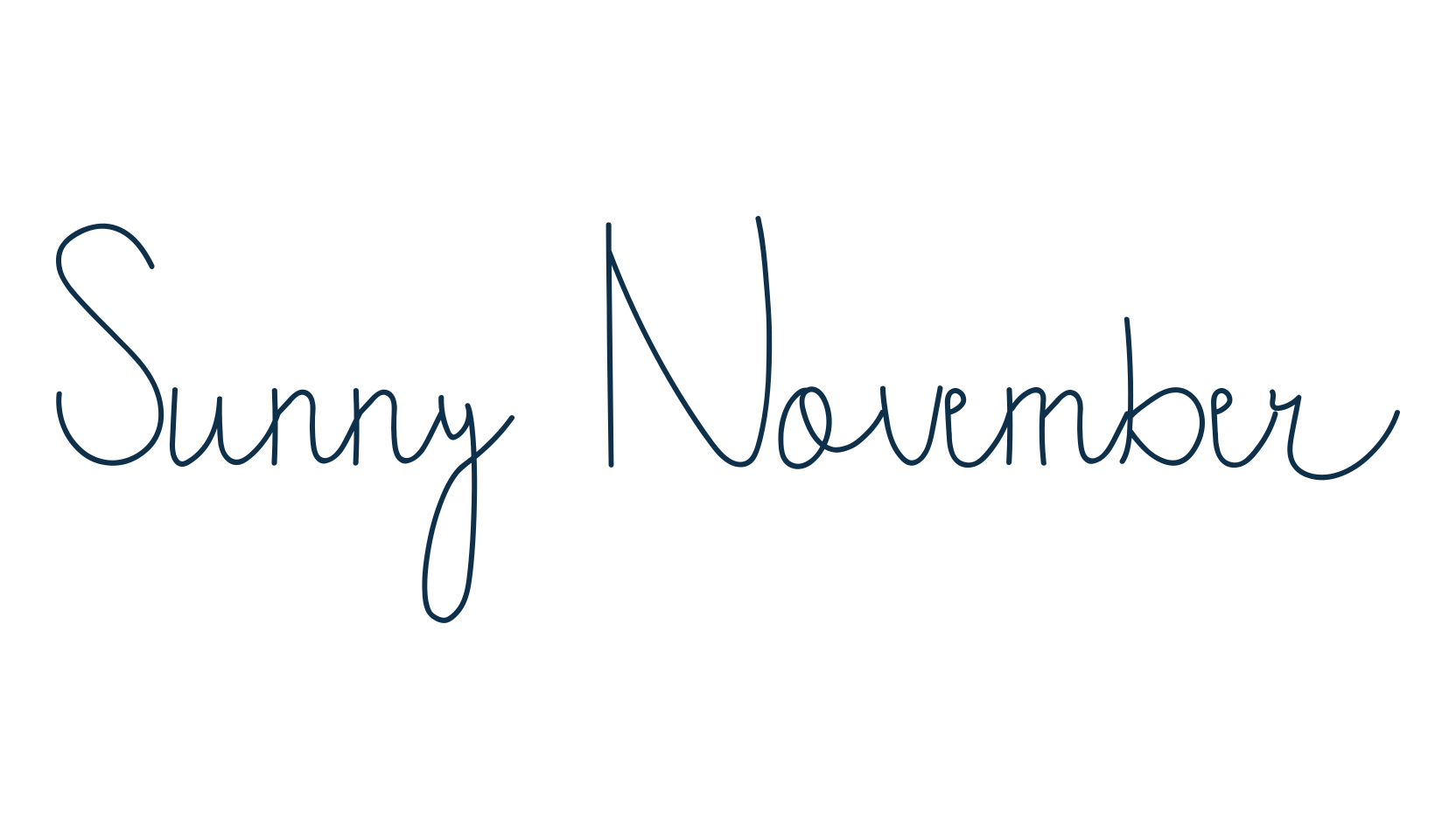 Sunny November, handwriting font preview