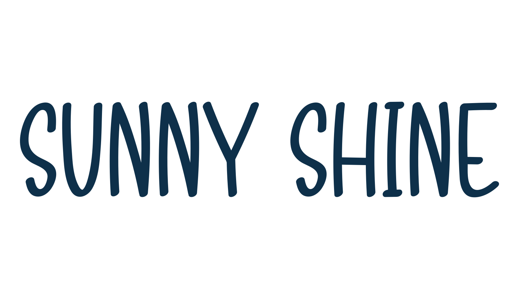 Sunny Shine, various font preview