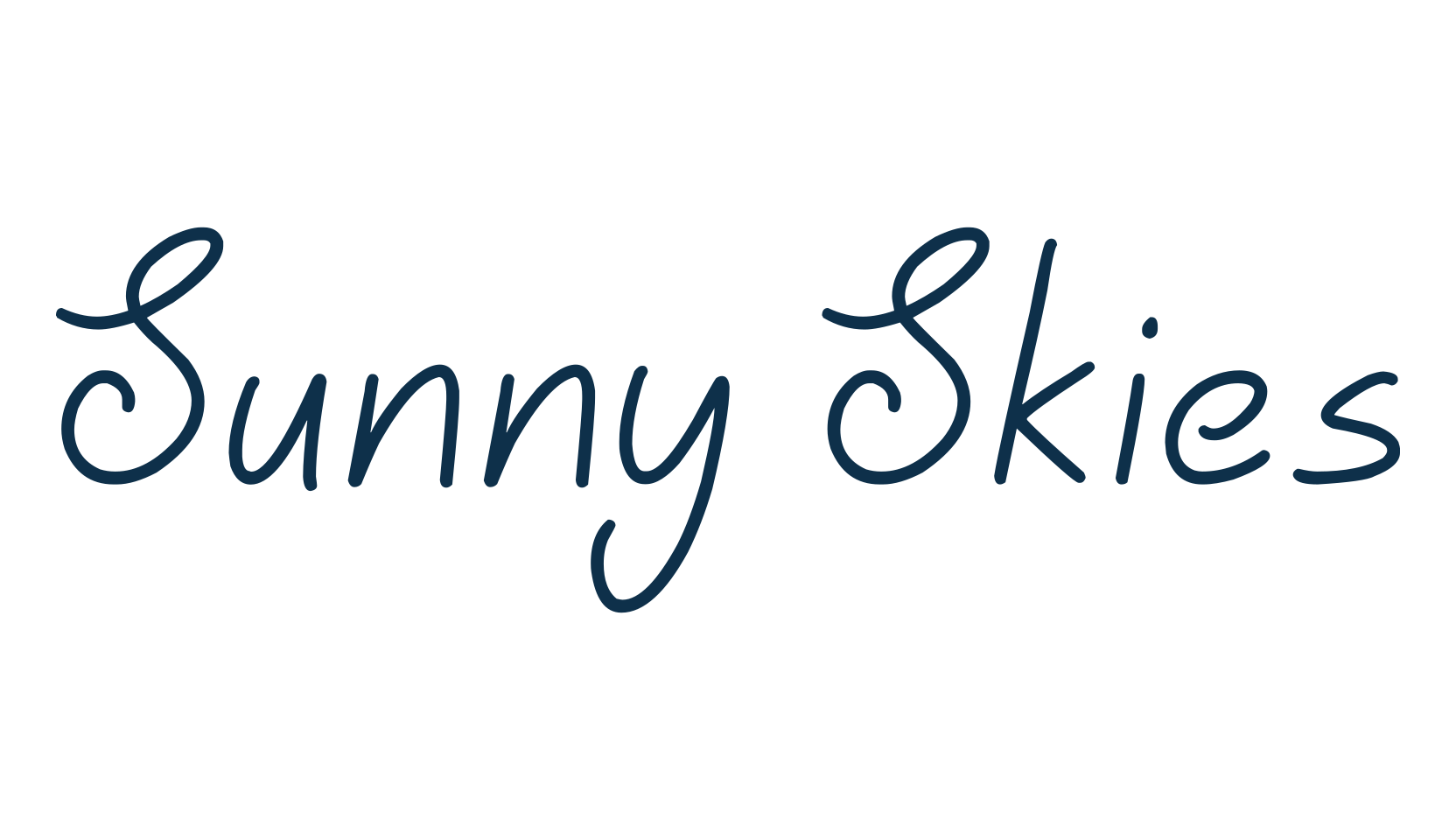 Sunny Skies, script handwritten fancy decorative calligraphy font preview