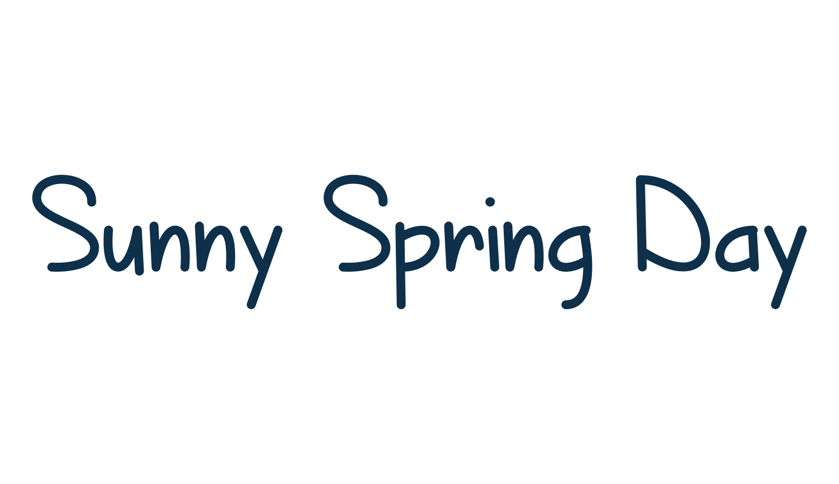 Sunny Spring Day, handwriting font preview