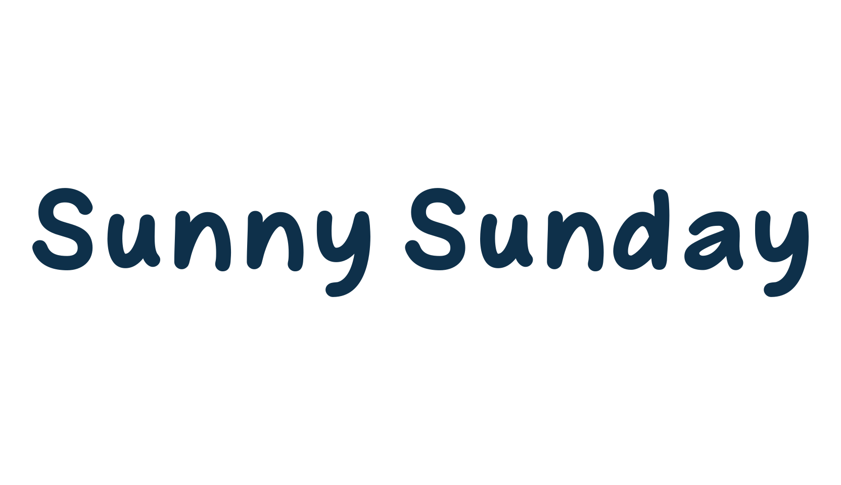 Sunny Sunday, cartoon font preview