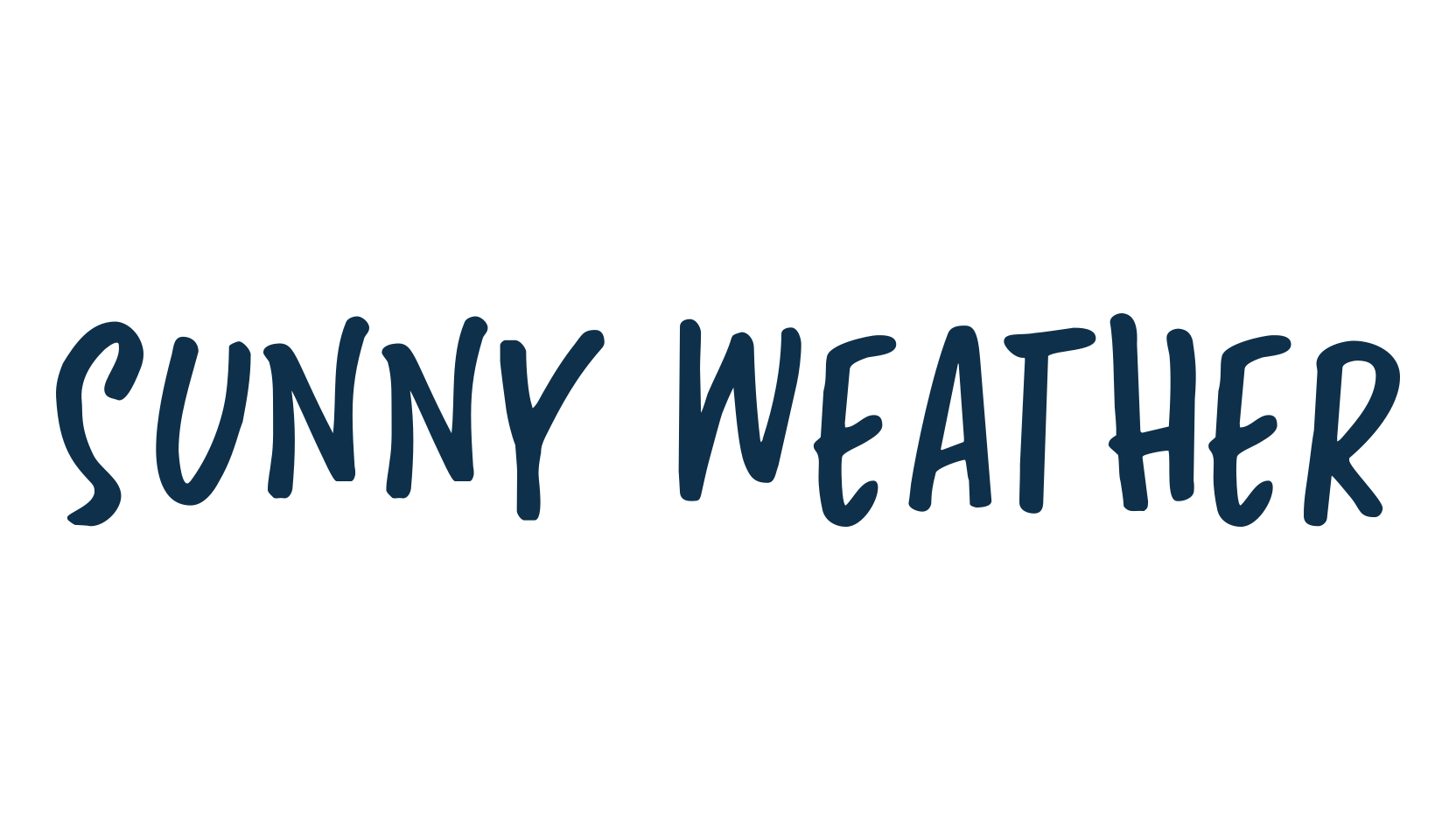 Sunny Weather, handwriting font preview